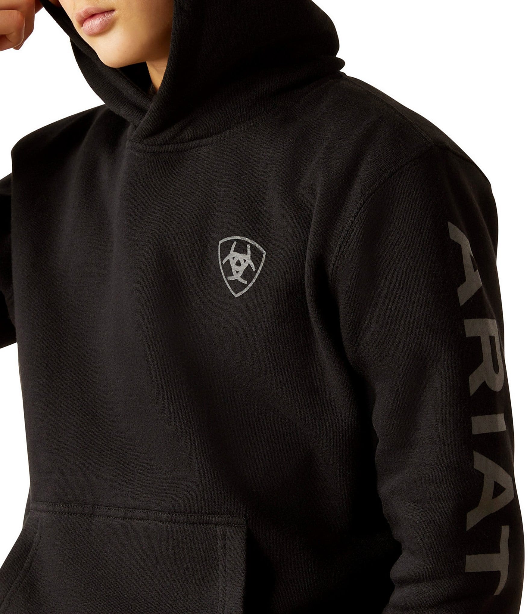Ariat Big Boys Long Sleeve Logo Pullover Hoodie
