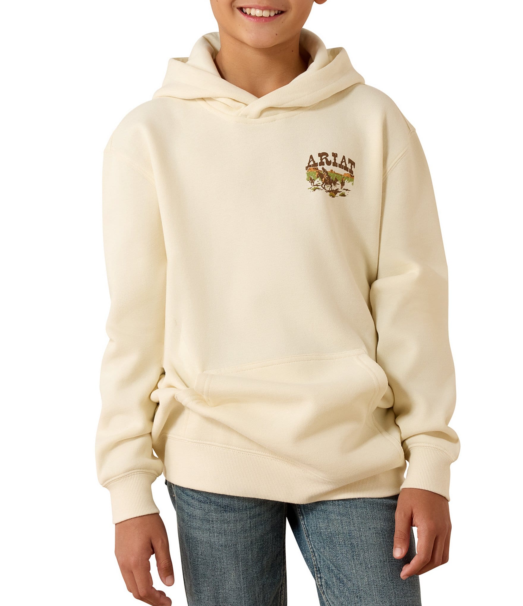 Ariat Big Boys Long Sleeve Pulp Brushed Fleece Hoodie