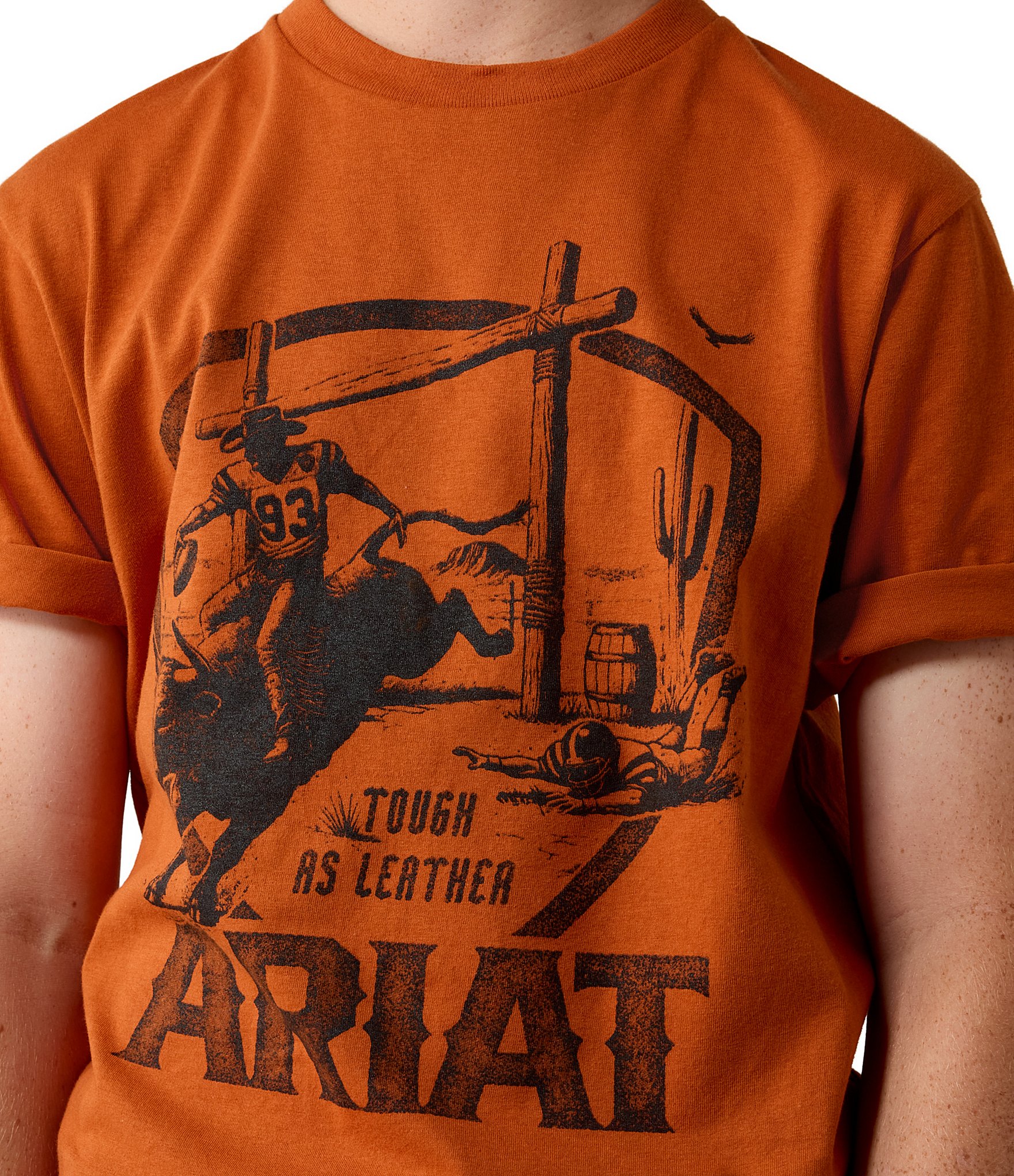 Ariat Big Boys Short Sleeve Tough As Leather T-Shirt