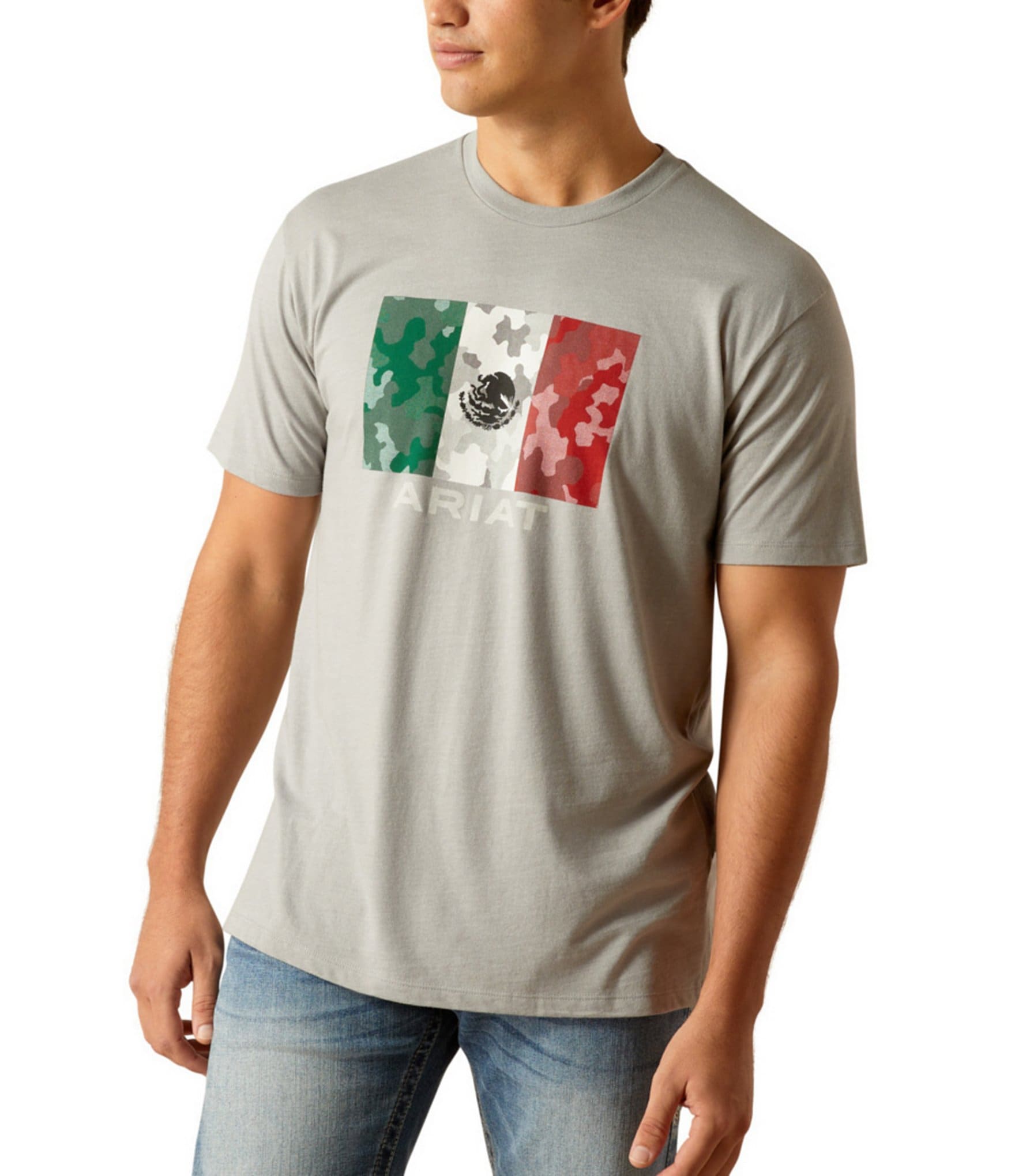 Ariat Camouflage Mexico Flag Short Sleeve Graphic T-Shirt | Dillard's