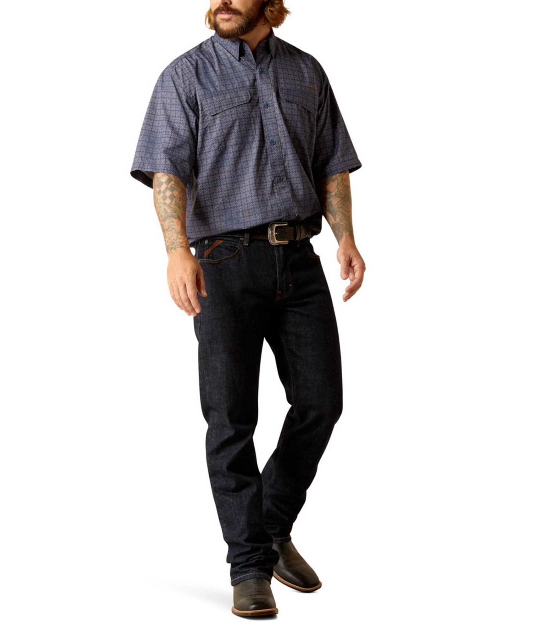 Ariat Classic Fit Short Sleeve VentTEK™ Outbound Printed Shirt