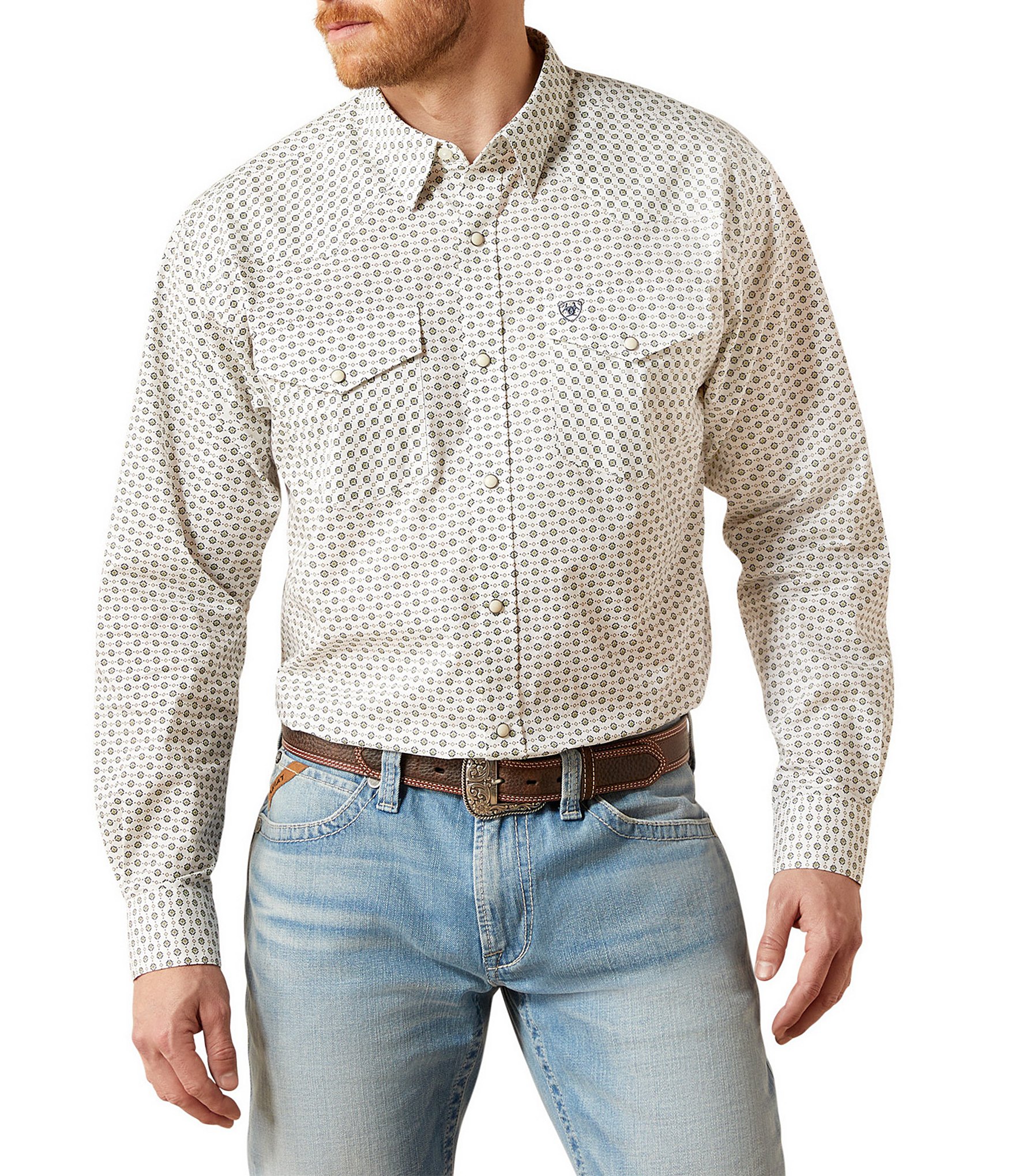 Ariat Fenn Classic Fit Printed Long Sleeve Woven Shirt