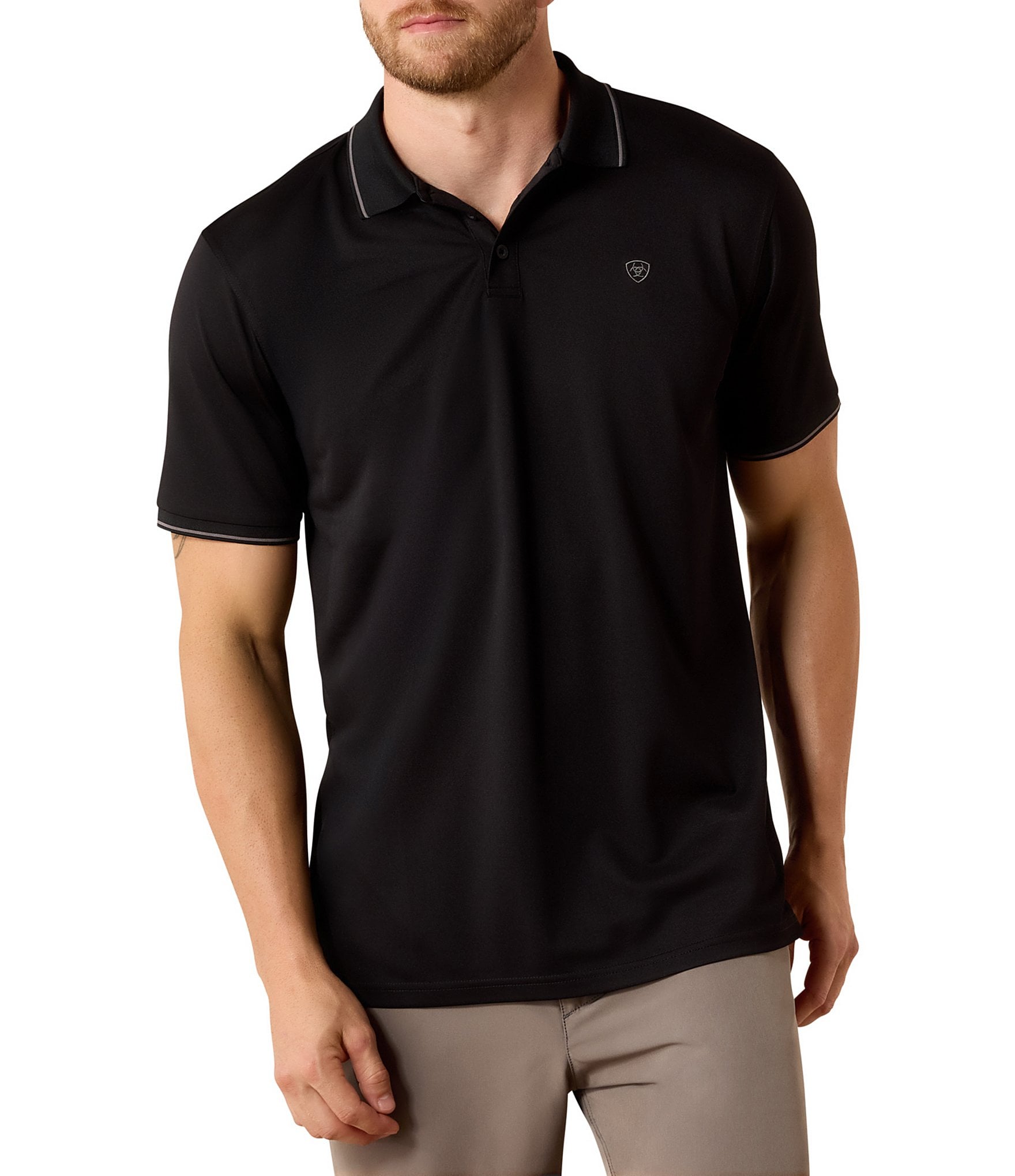 Ariat Fitted Logo Short Sleeve Polo Shirt
