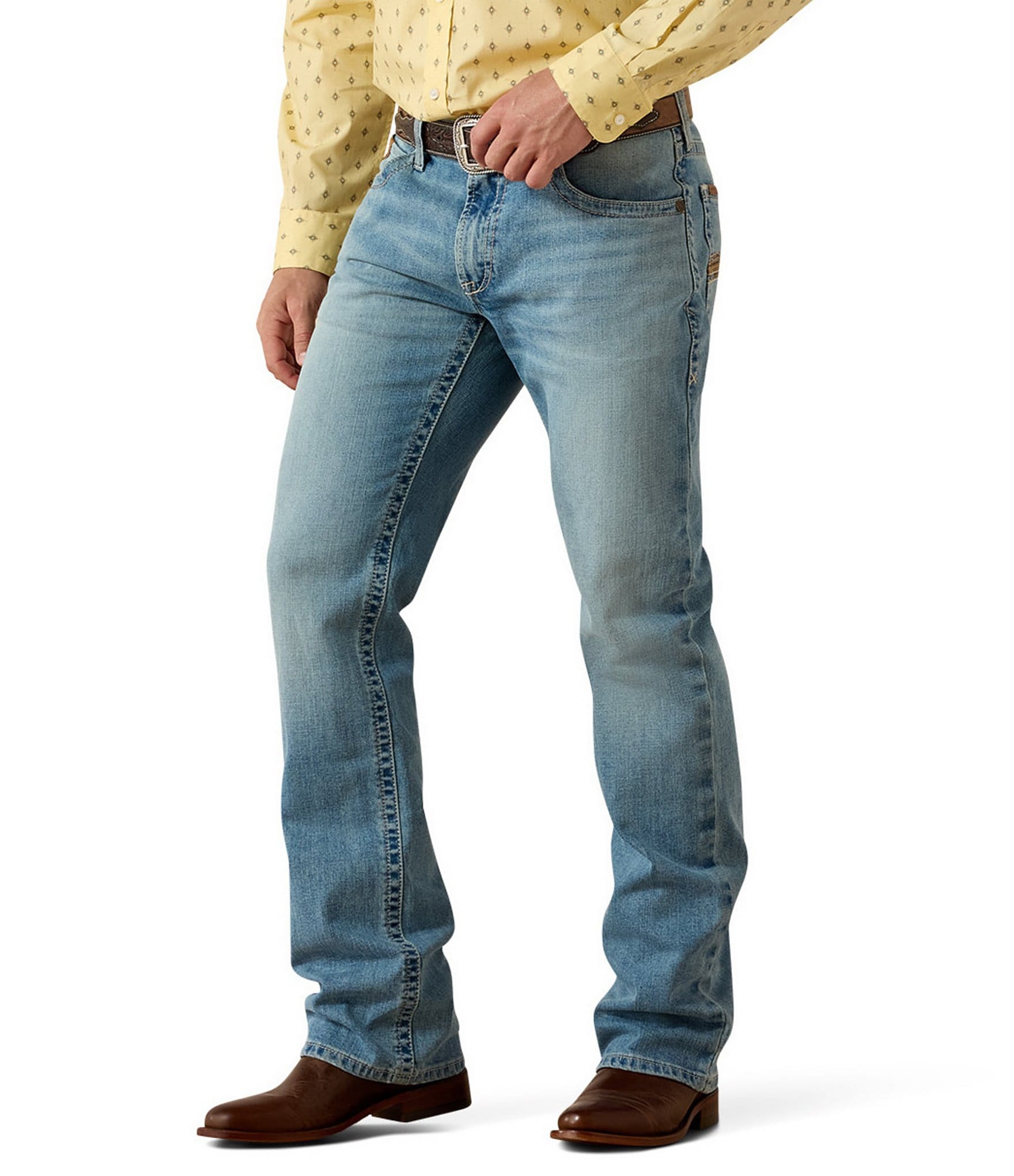 Ariat Gus Mid Rise Relaxed Fit Bootcut Jeans