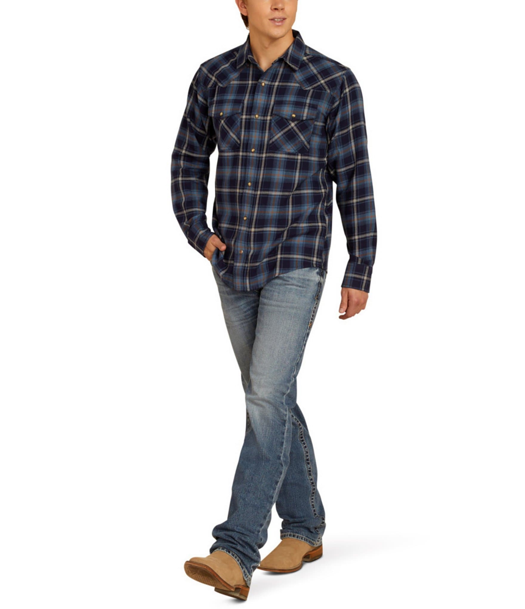 Ariat Hugo Long Sleeve Plaid Woven Shirt