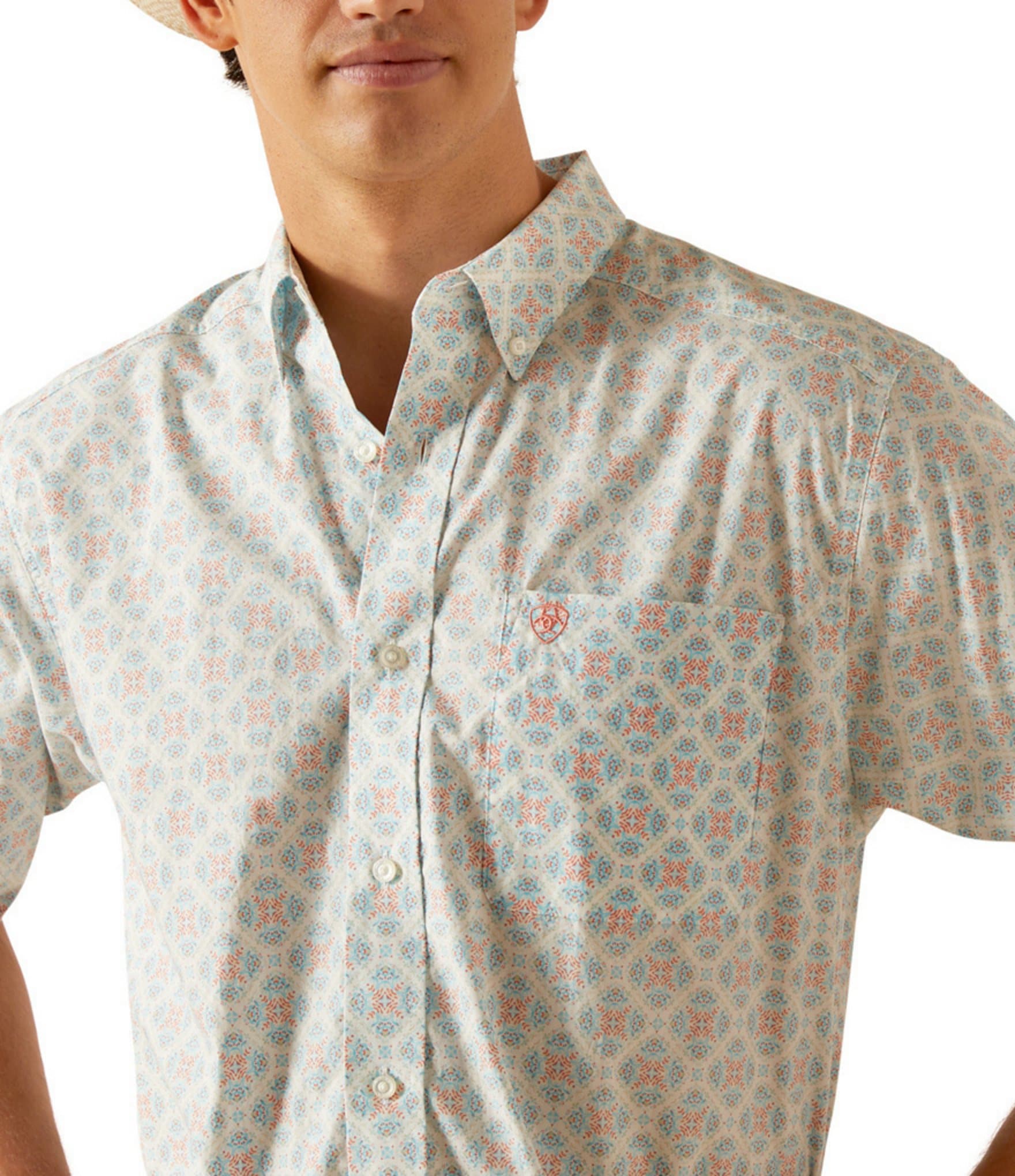 Ariat Kai Classic Fit Short Sleeve Printed Poplin Shirt