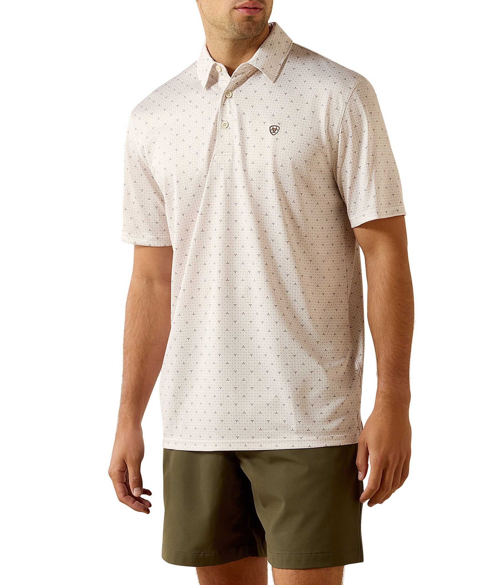 Ariat Printed Short Sleeve Polo Shirt
