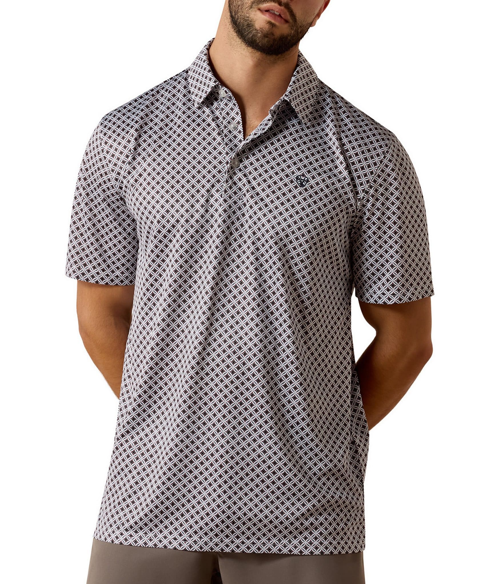 Ariat Short Sleeve Polo Allover Print Polo