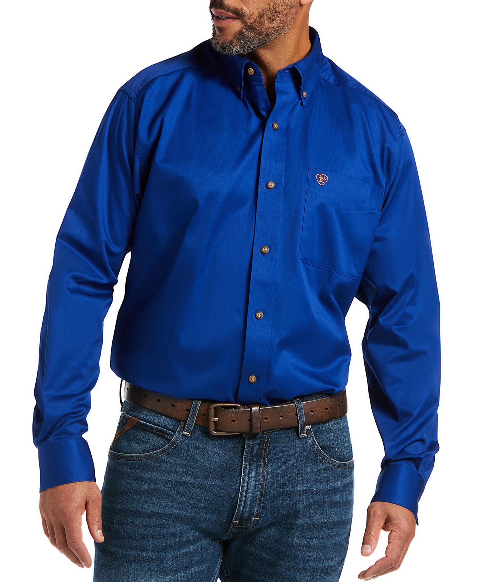 Ariat Solid Twill Long-Sleeve Woven Shirt