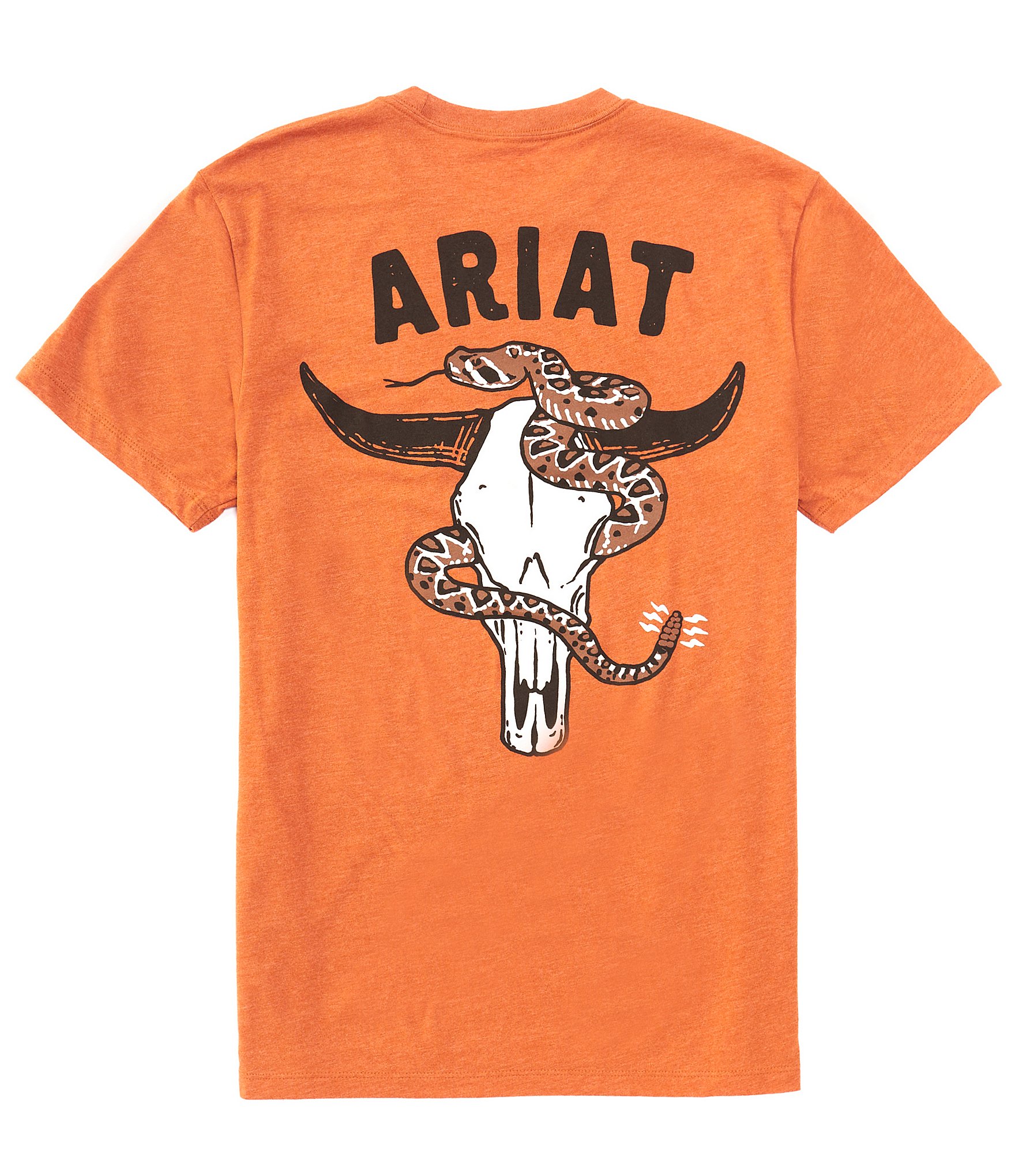 Ariat Steer Skull/Rattlesnake Short Sleeve Graphic T-Shirt | Dillard's