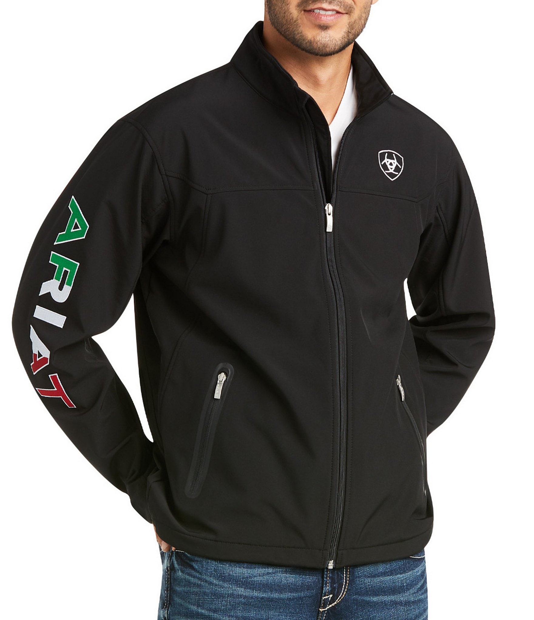 Ariat Men's Black Mexico New Team Softshell Jacket