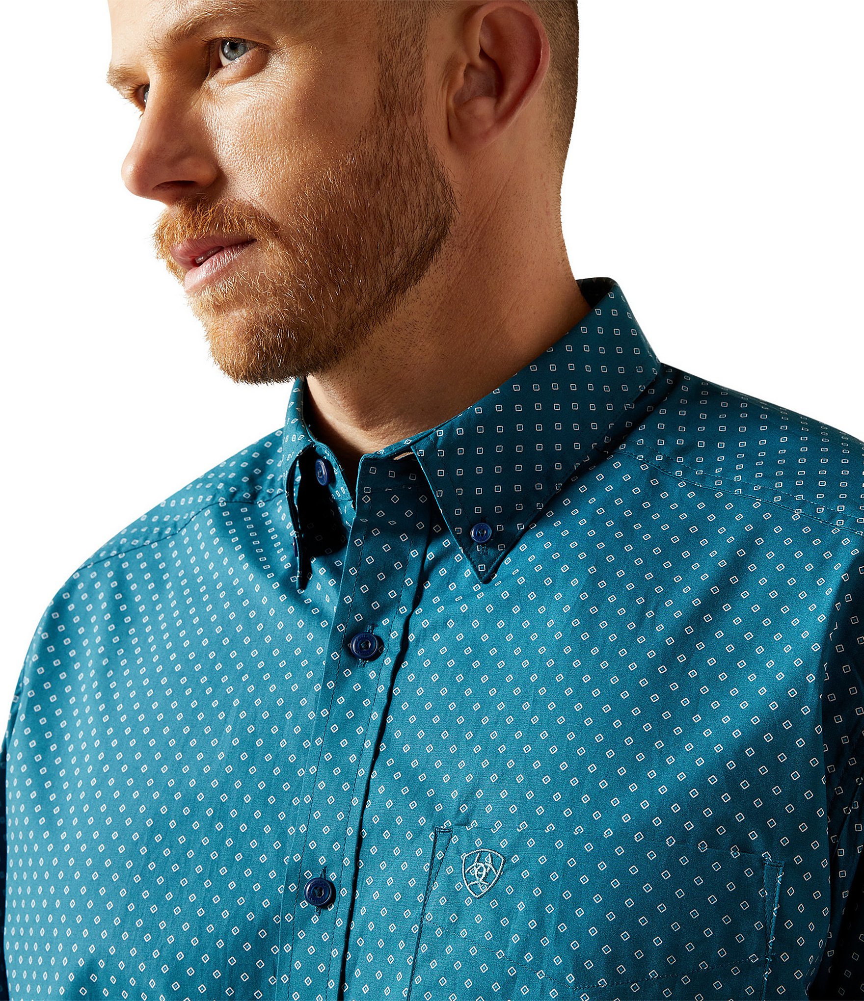 Ariat Tyce Classic Fit Printed Long Sleeve Woven Shirt