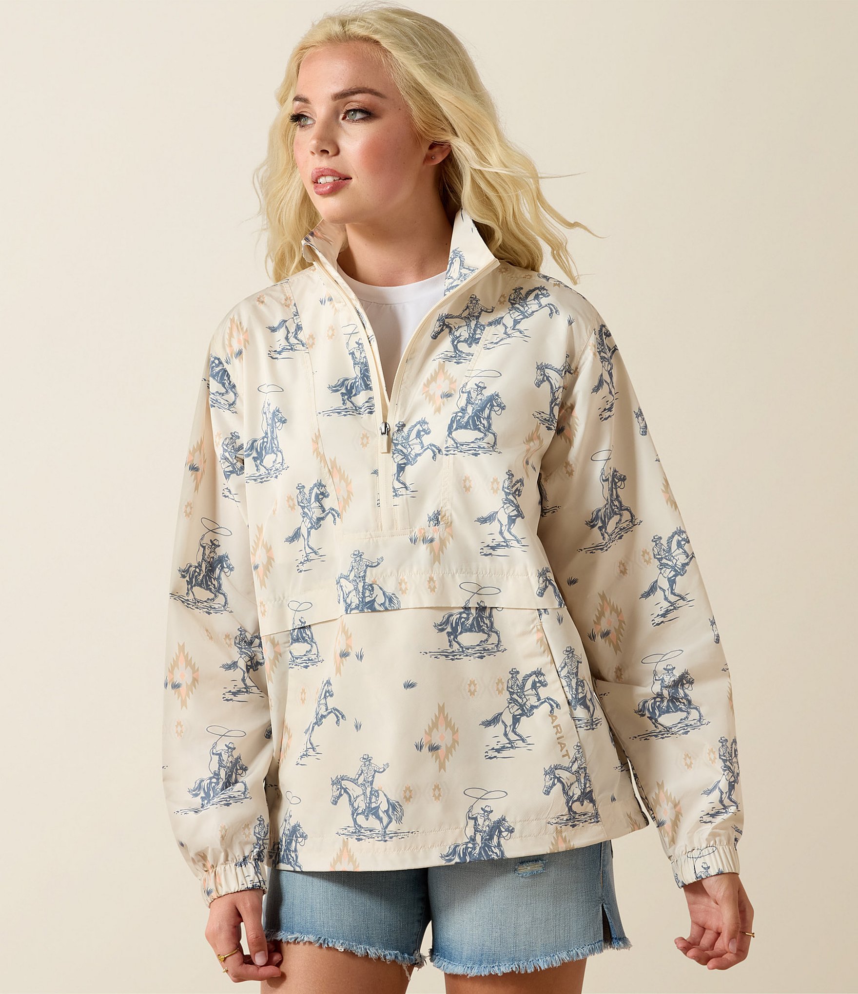 Ariat Wind & Water Resistant Whisper Quarter Zip Pullover Jacket