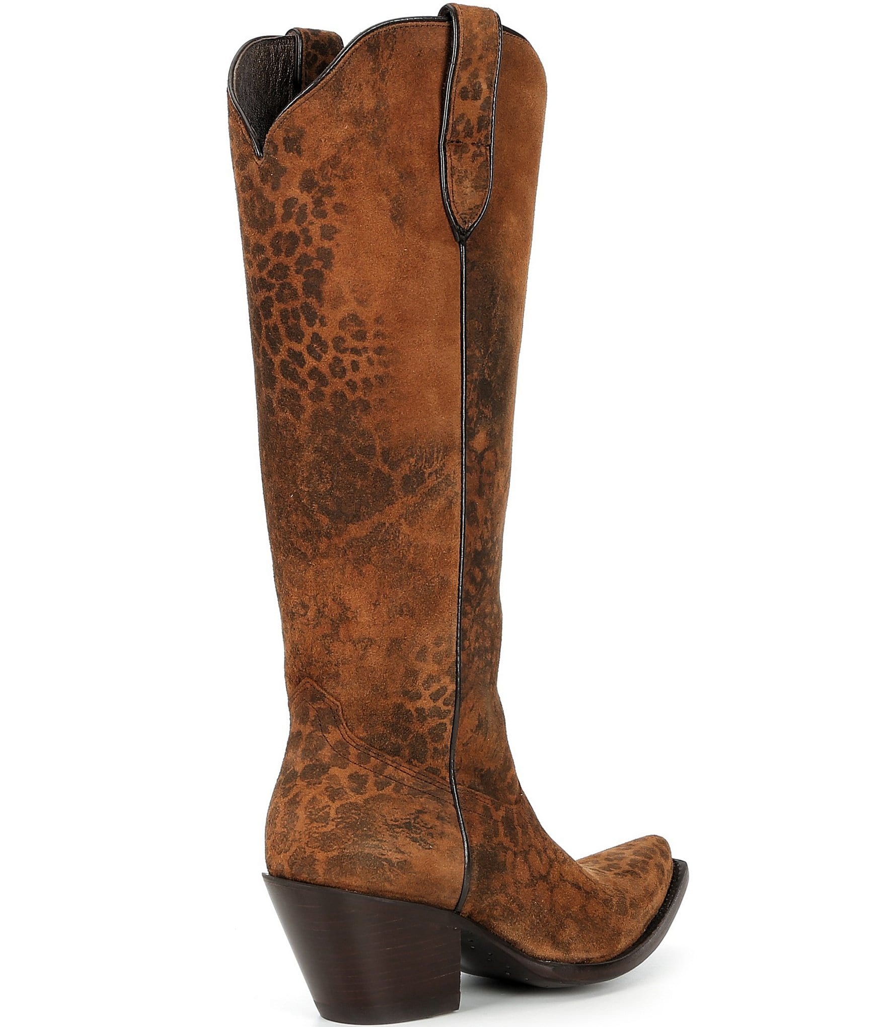 Ariat Women's Casanova Leather Distressed Leopard Print Tall Western Boots