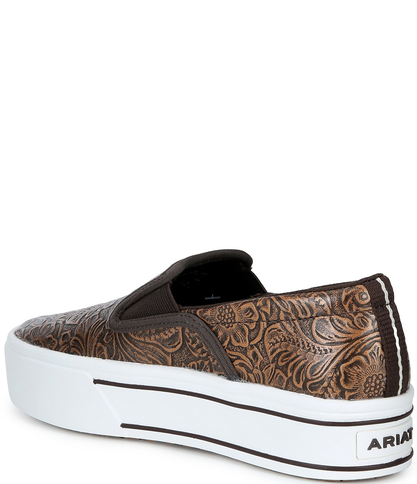 Ariat Women's Skylar Embossed Floral Platform Slip On Sneakers