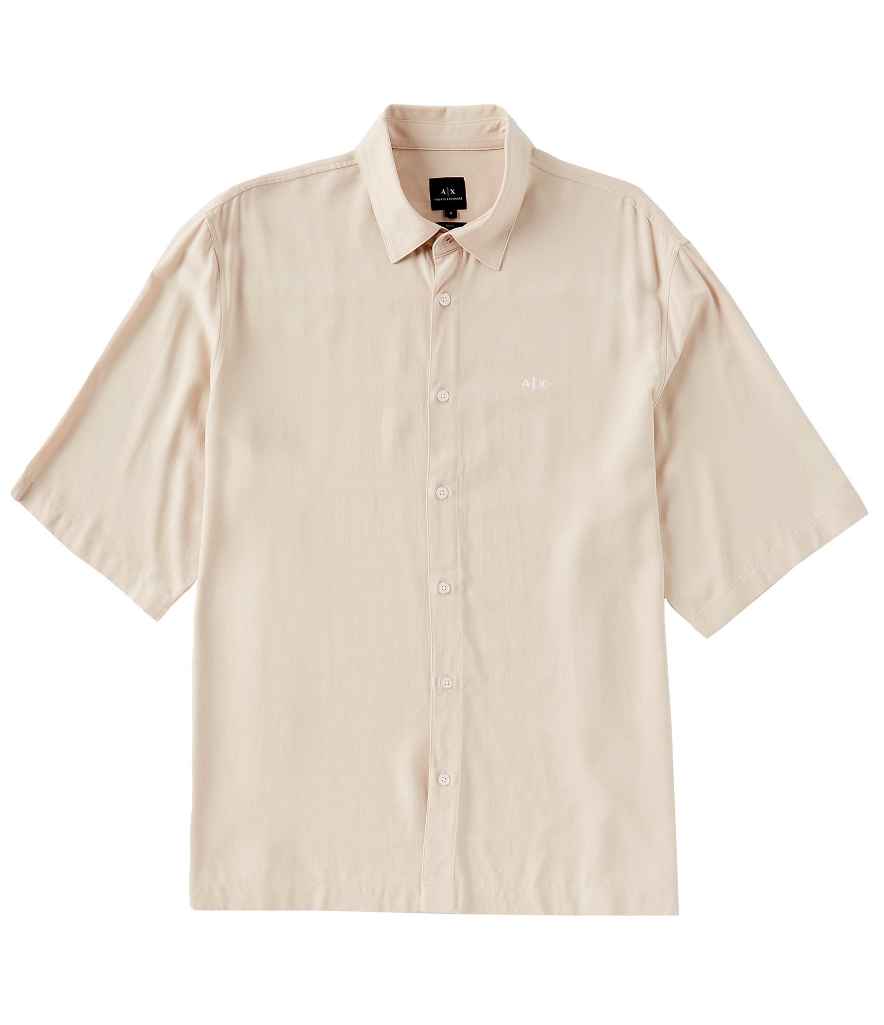 Armani Exchange AX Logo Short Sleeve Woven Shirt | Dillard's