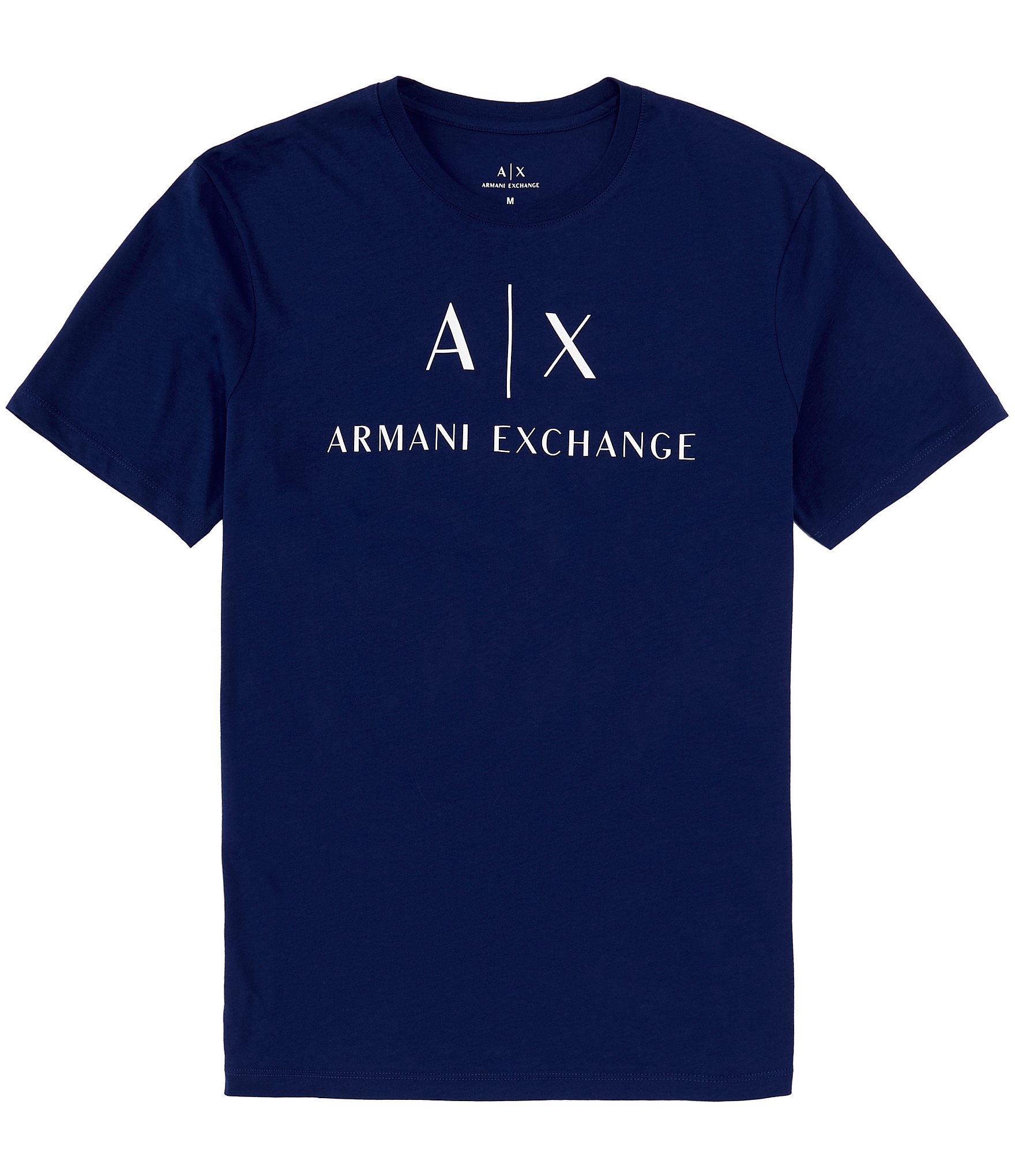 Armani Exchange Slim Fit AX Signature Logo Crew Neck Short Sleeve T ...