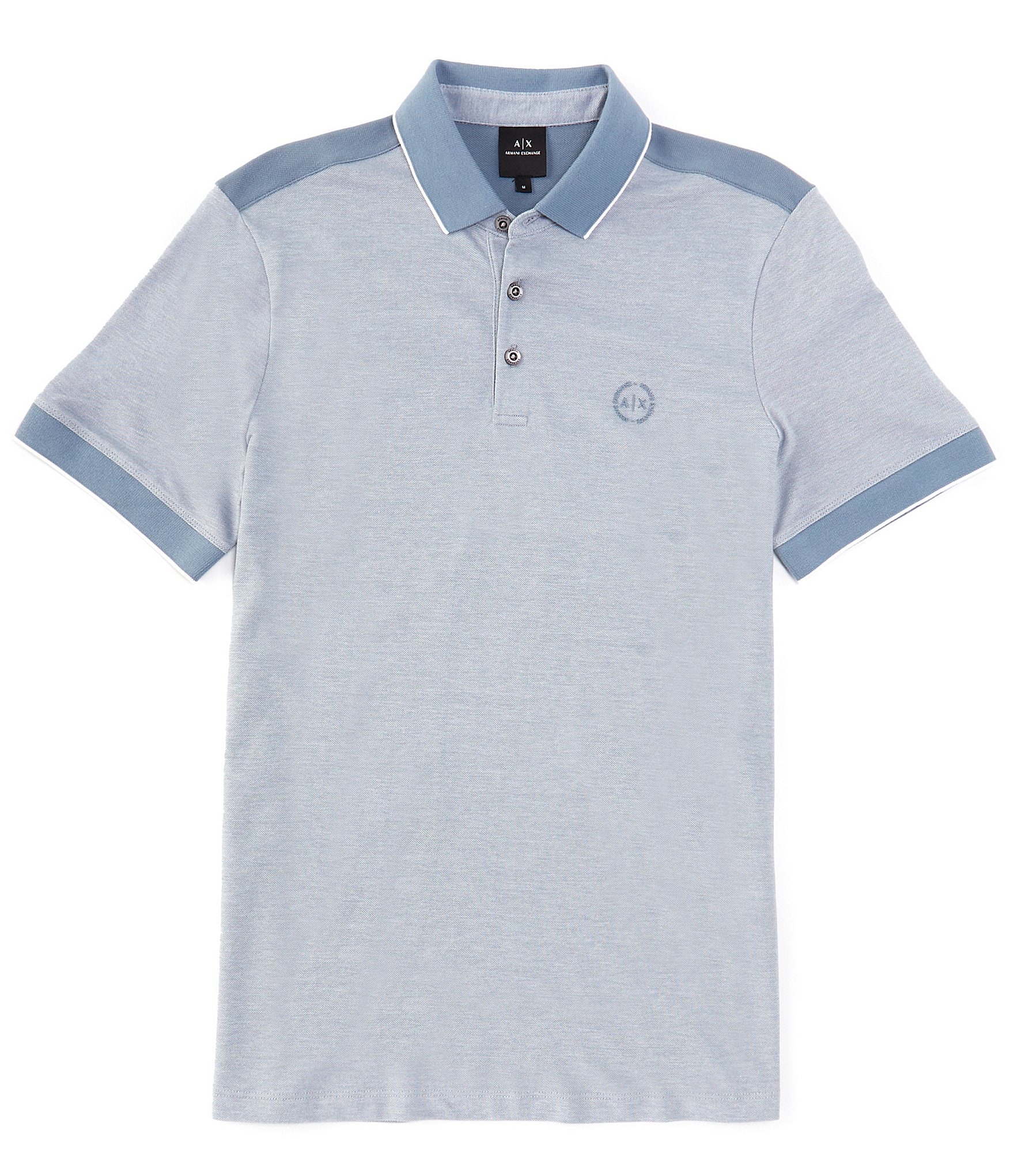 Armani Exchange Contrasting Color Short Sleeve Polo Shirt