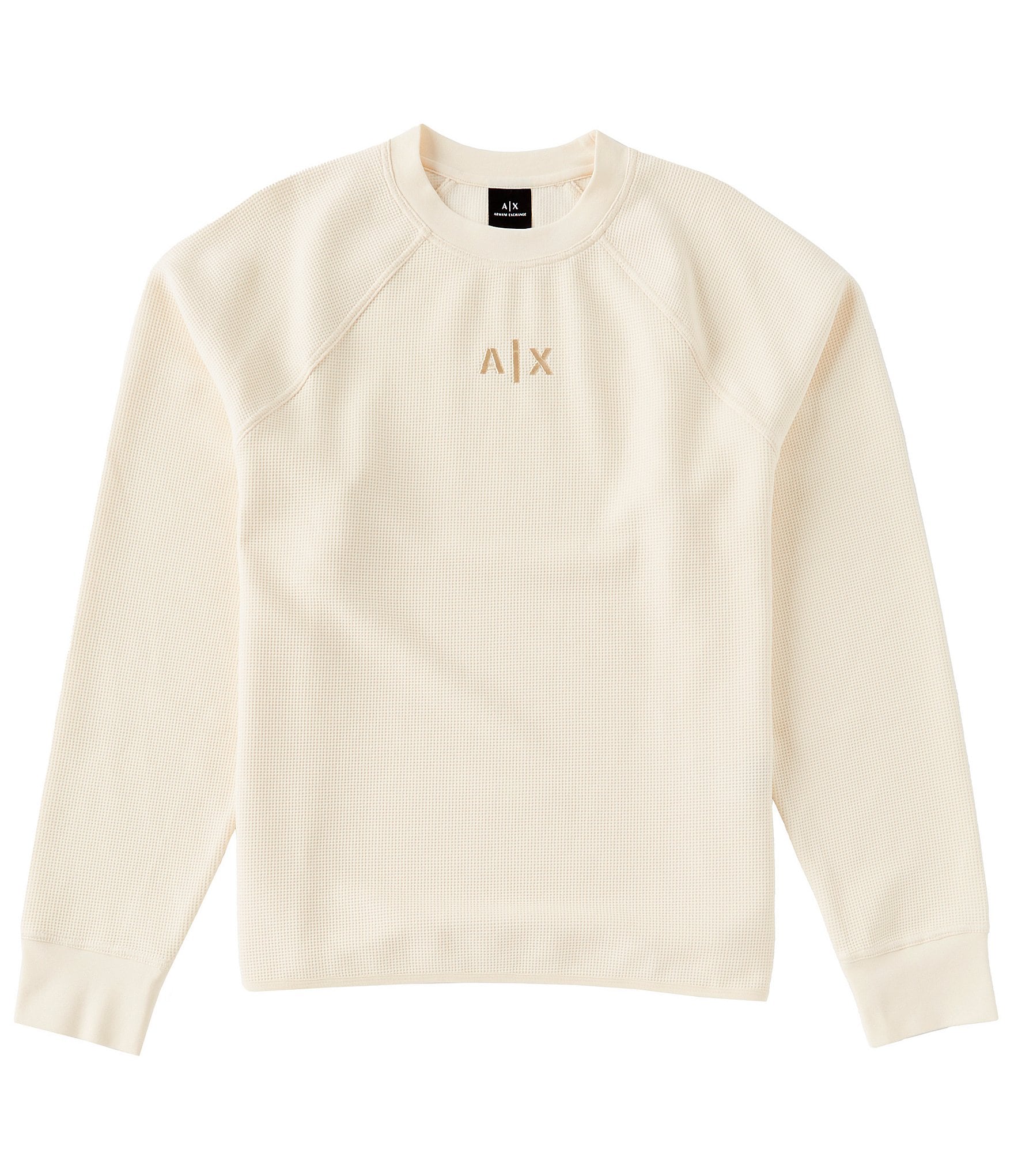 Armani Exchange Crew Neck Waffle Pullover