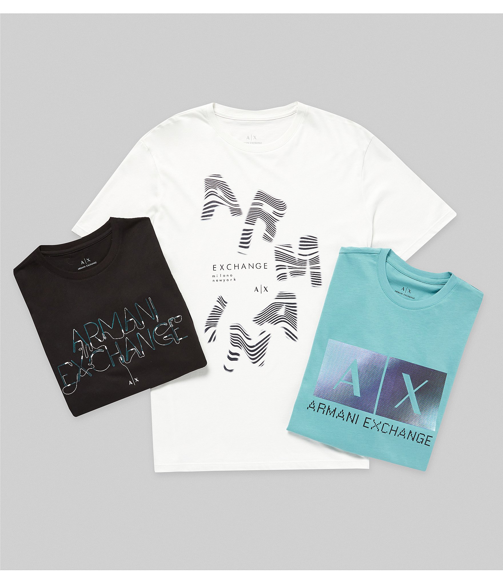 Armani Exchange Curved Logo Short Sleeve T-Shirt