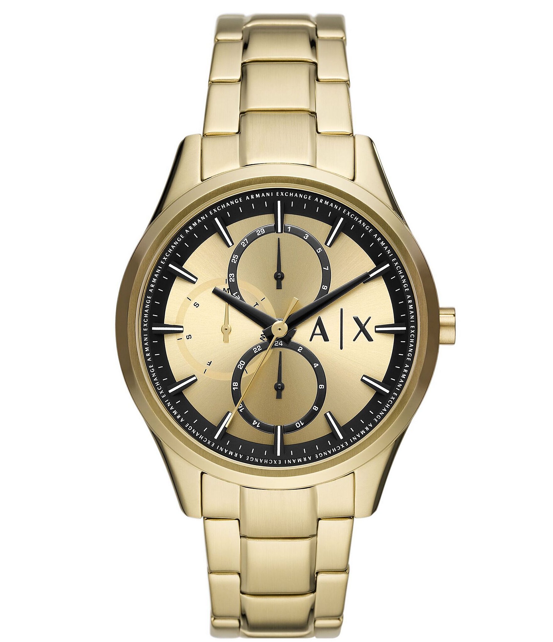 Armani Exchange Men's Dante Multifunction Gold Stainless Steel Bracelet  Watch | Dillard's