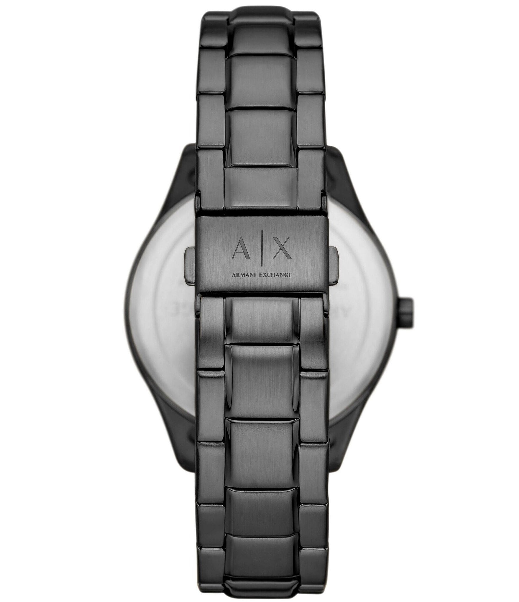 Armani Exchange Men's Multifunction Black Stainless Steel Watch and Bracelet Set