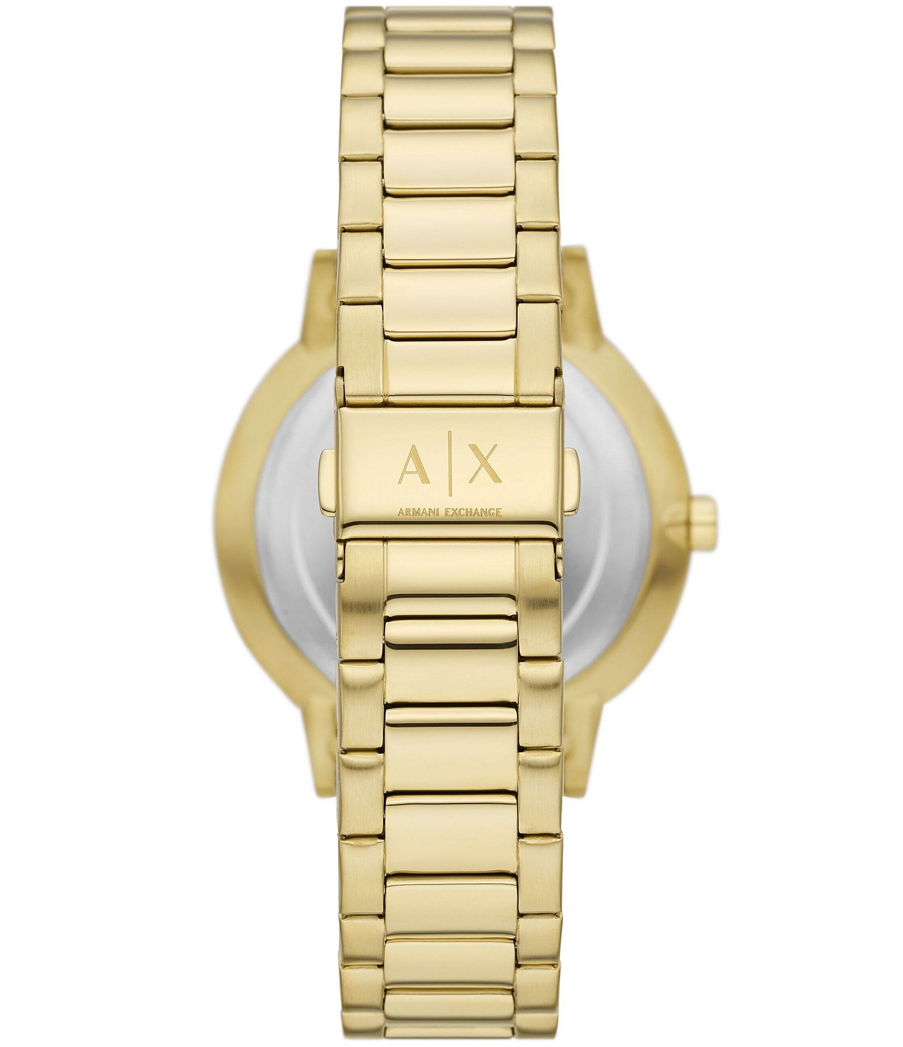 Armani Exchange Men's Three-Hand Gold-Tone Stainless Steel Watch and Bracelet Set