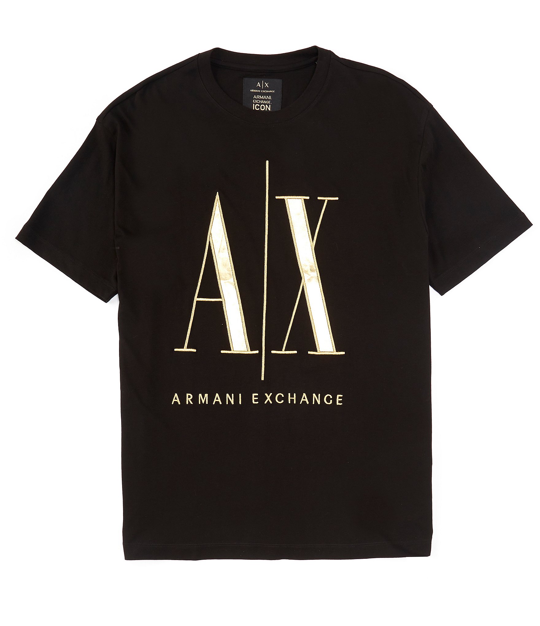 Armani Exchange Metallc Icon Logo Short Sleeve T-Shirt | Dillard's