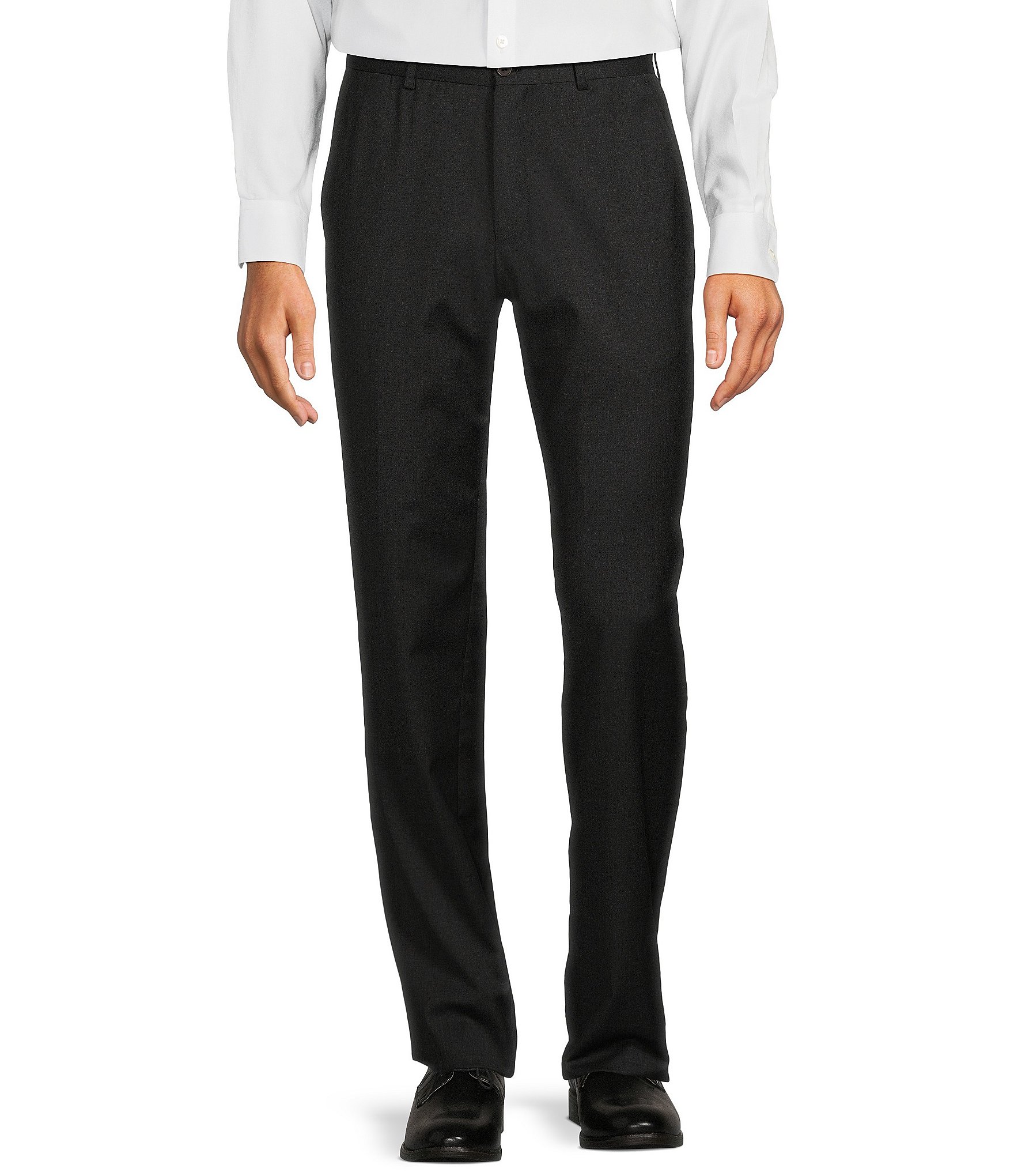 Armani Exchange Modern Fit Flat Front Solid Dress Pants