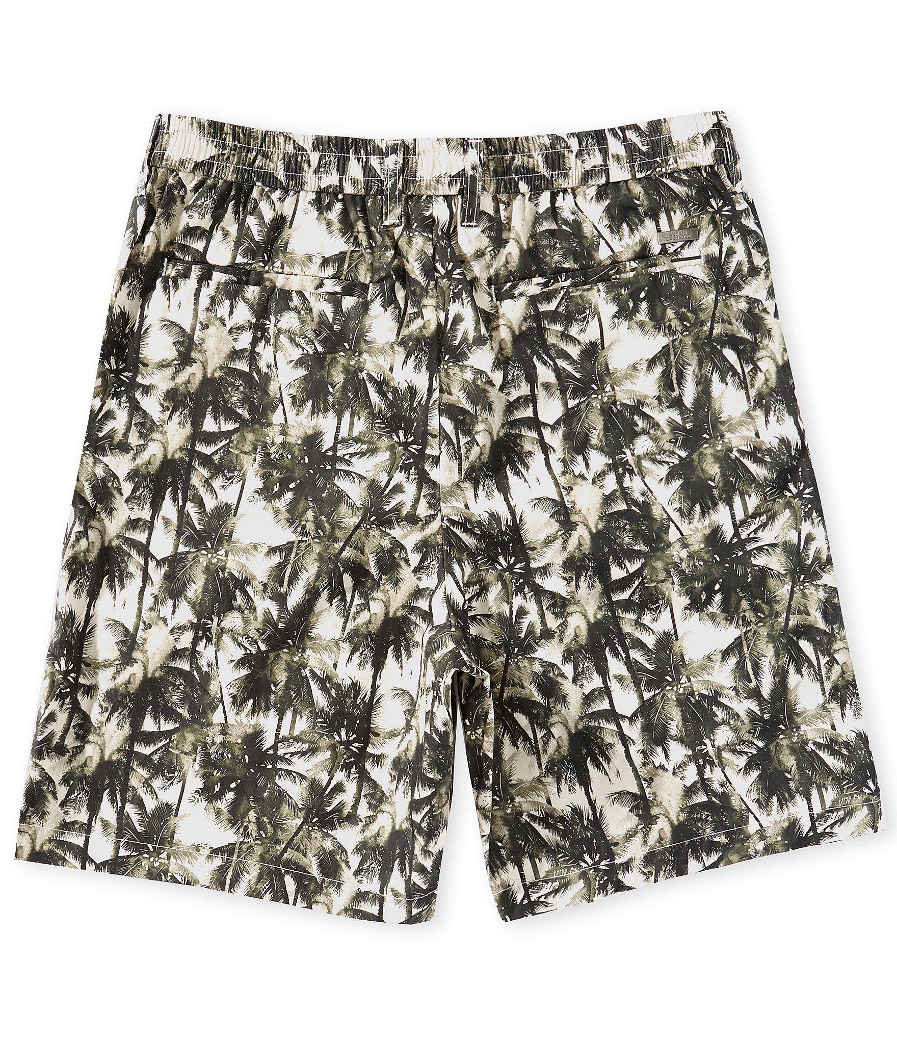 Armani Exchange Palm Print 9#double; Inseam Shorts