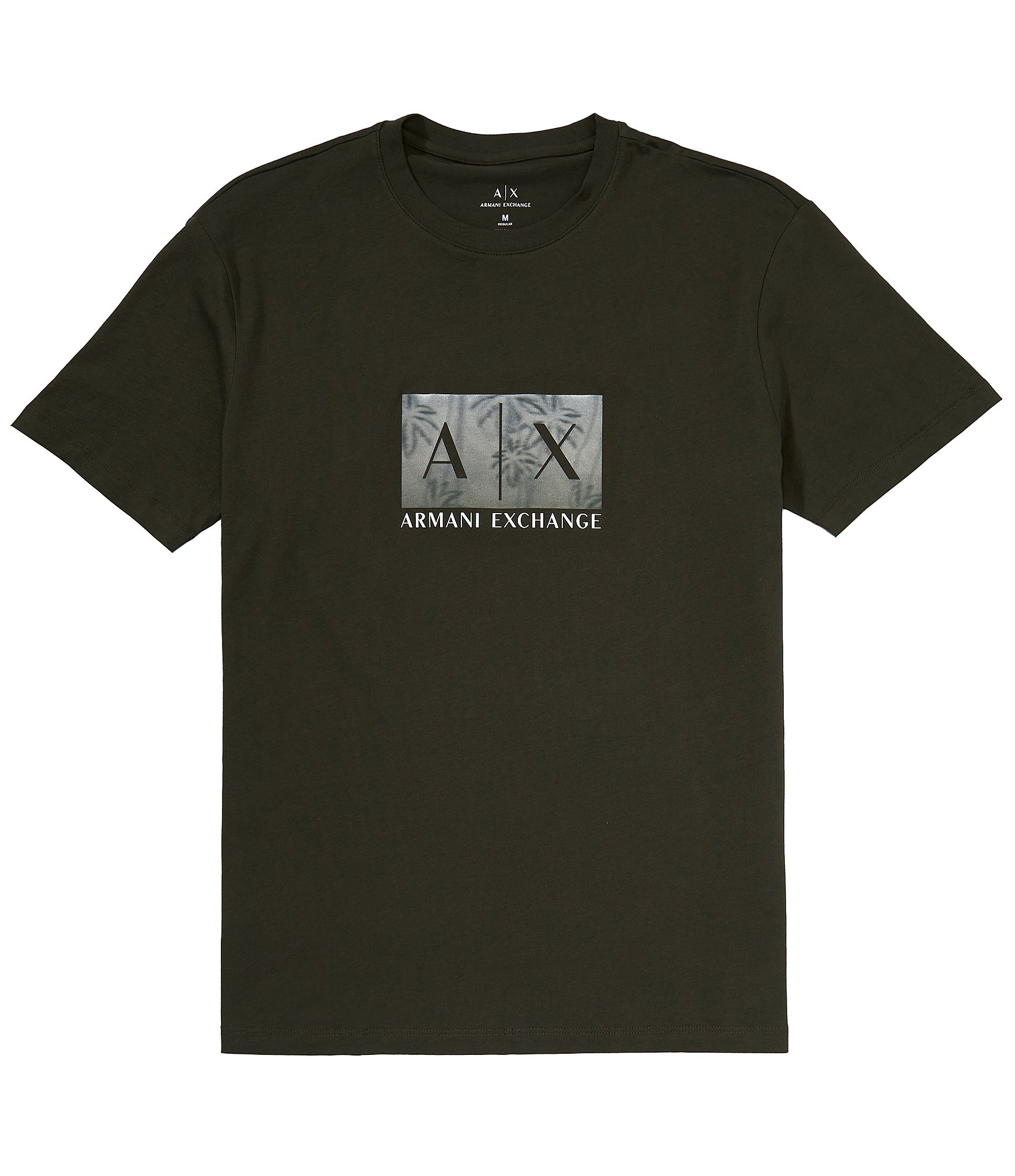 Armani Exchange Palm Tree Chest Logo Short Sleeve T-Shirt