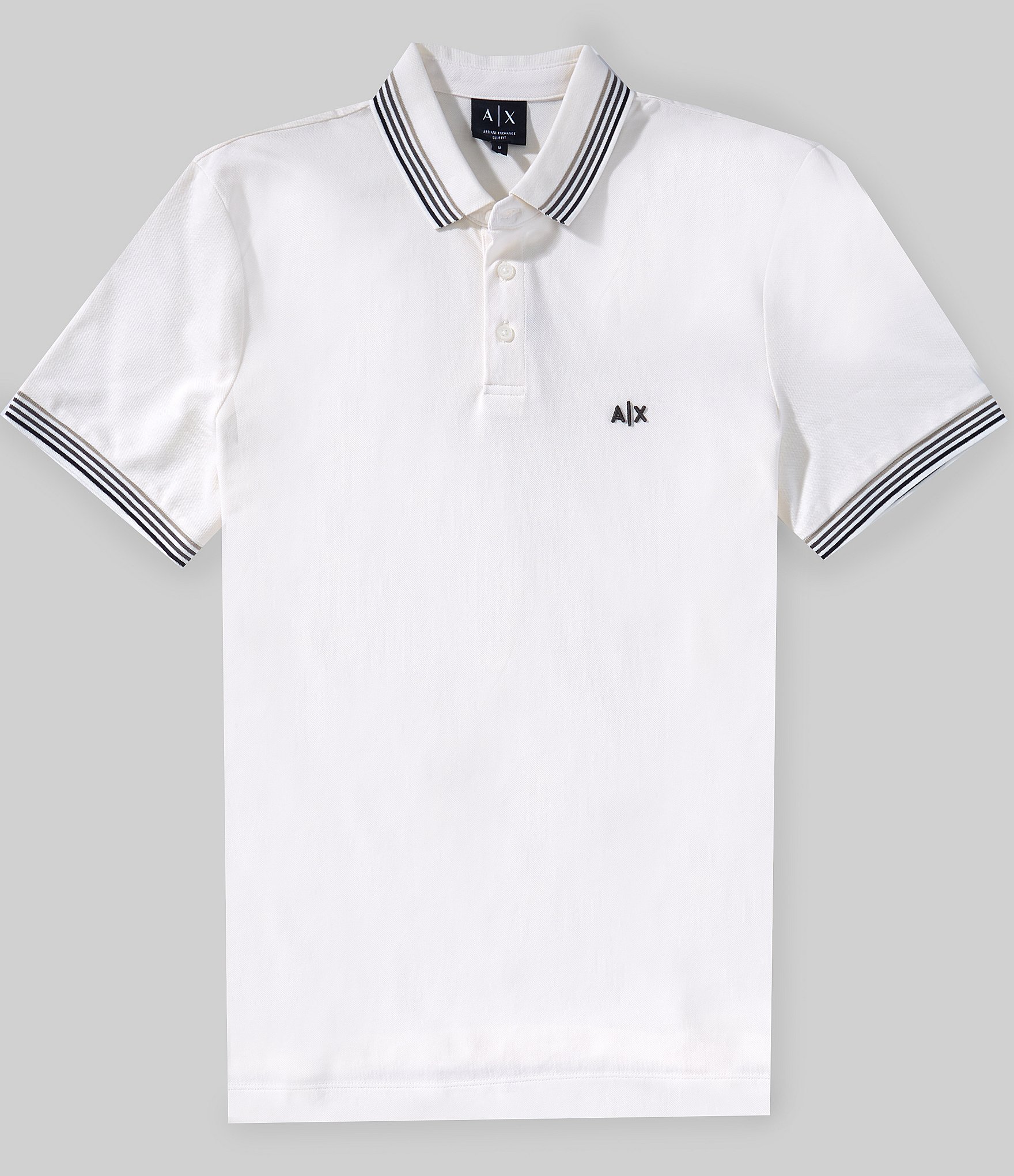 Armani Exchange Short Sleeve Solid Pique Polo Shirt