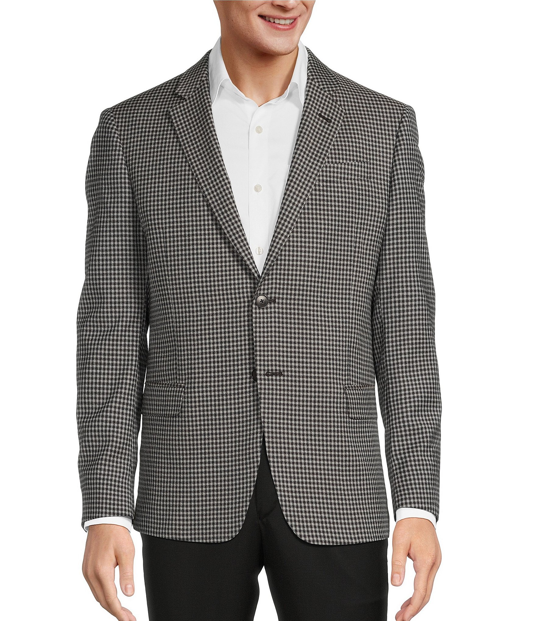 Armani Exchange Slim Fit Box Pattern Sport Coat