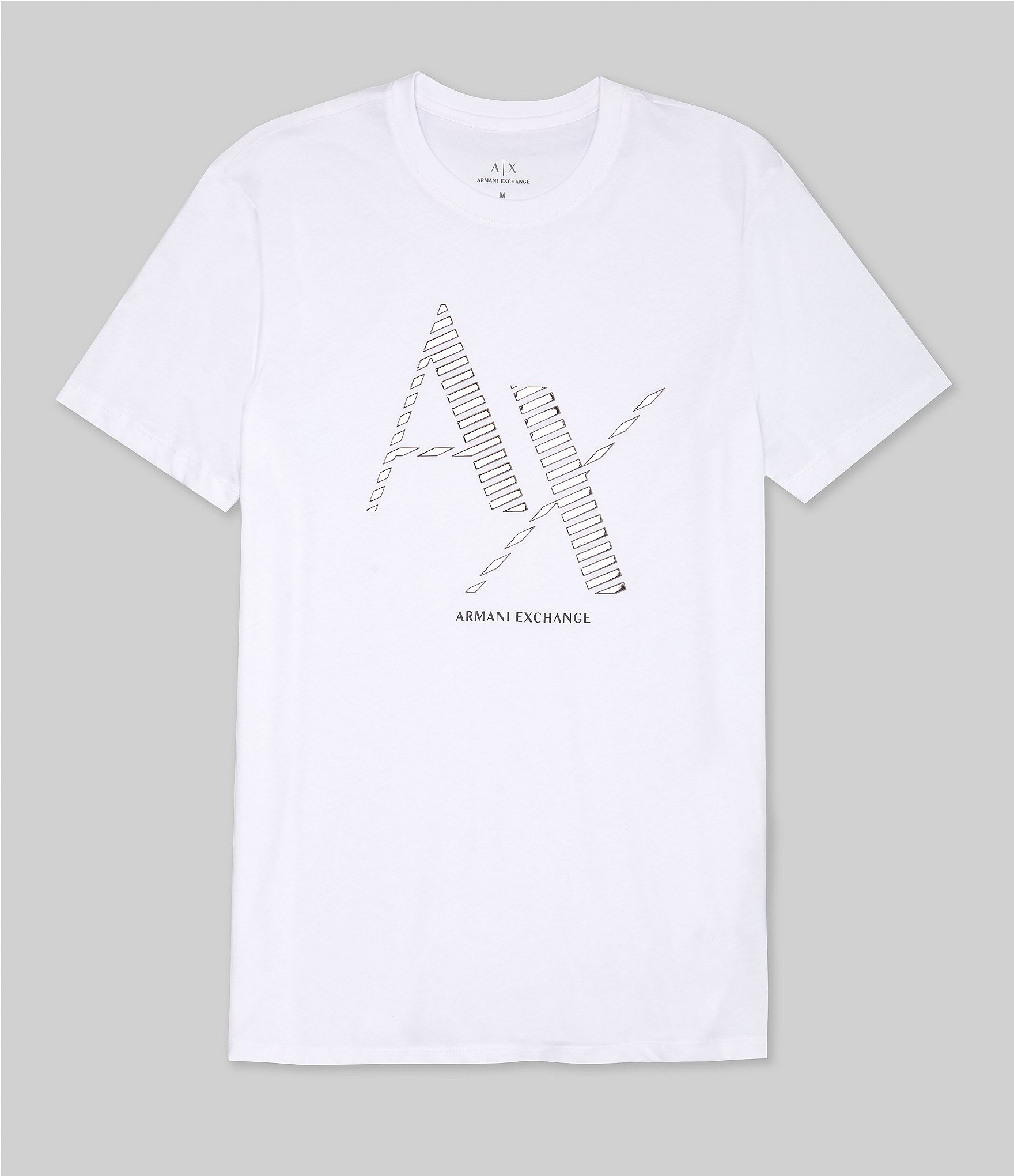 Armani Exchange Slim-Fit Metallic Logo Short Sleeve T-Shirt | Dillard's