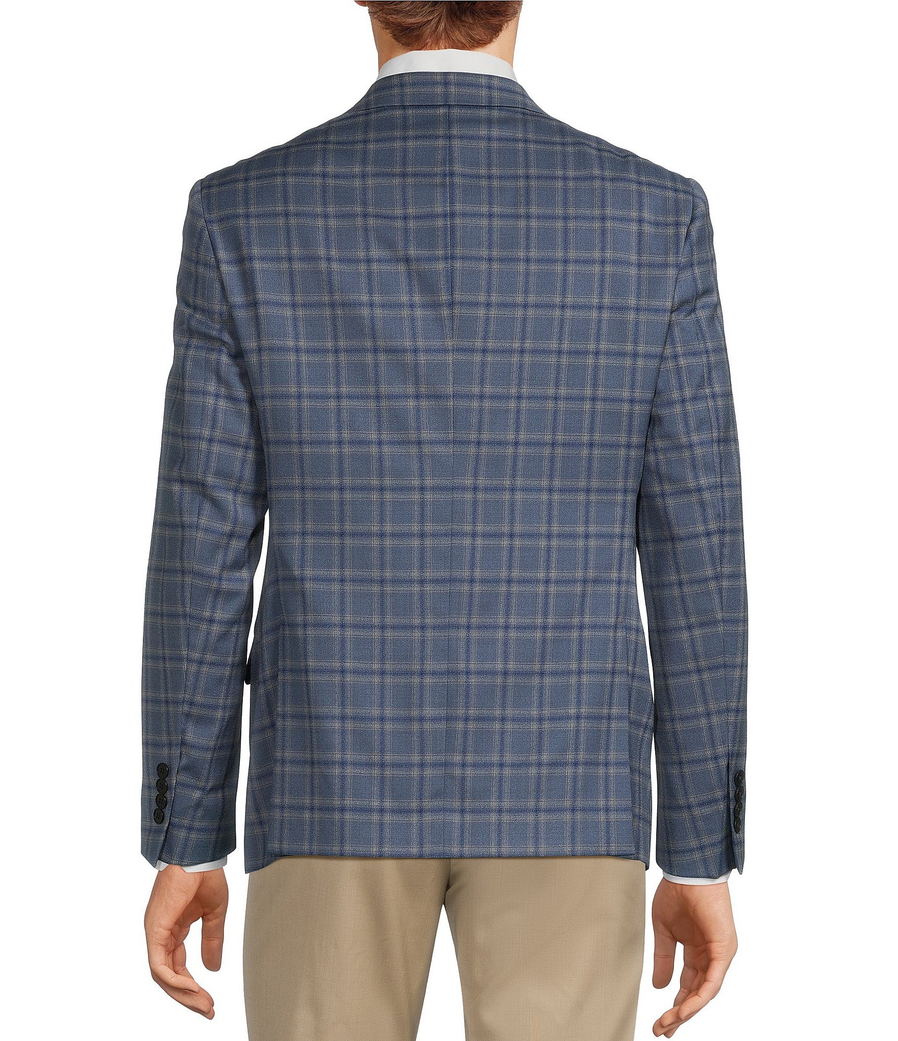 Armani Exchange Slim Fit Windowpane Pattern Sport Coat