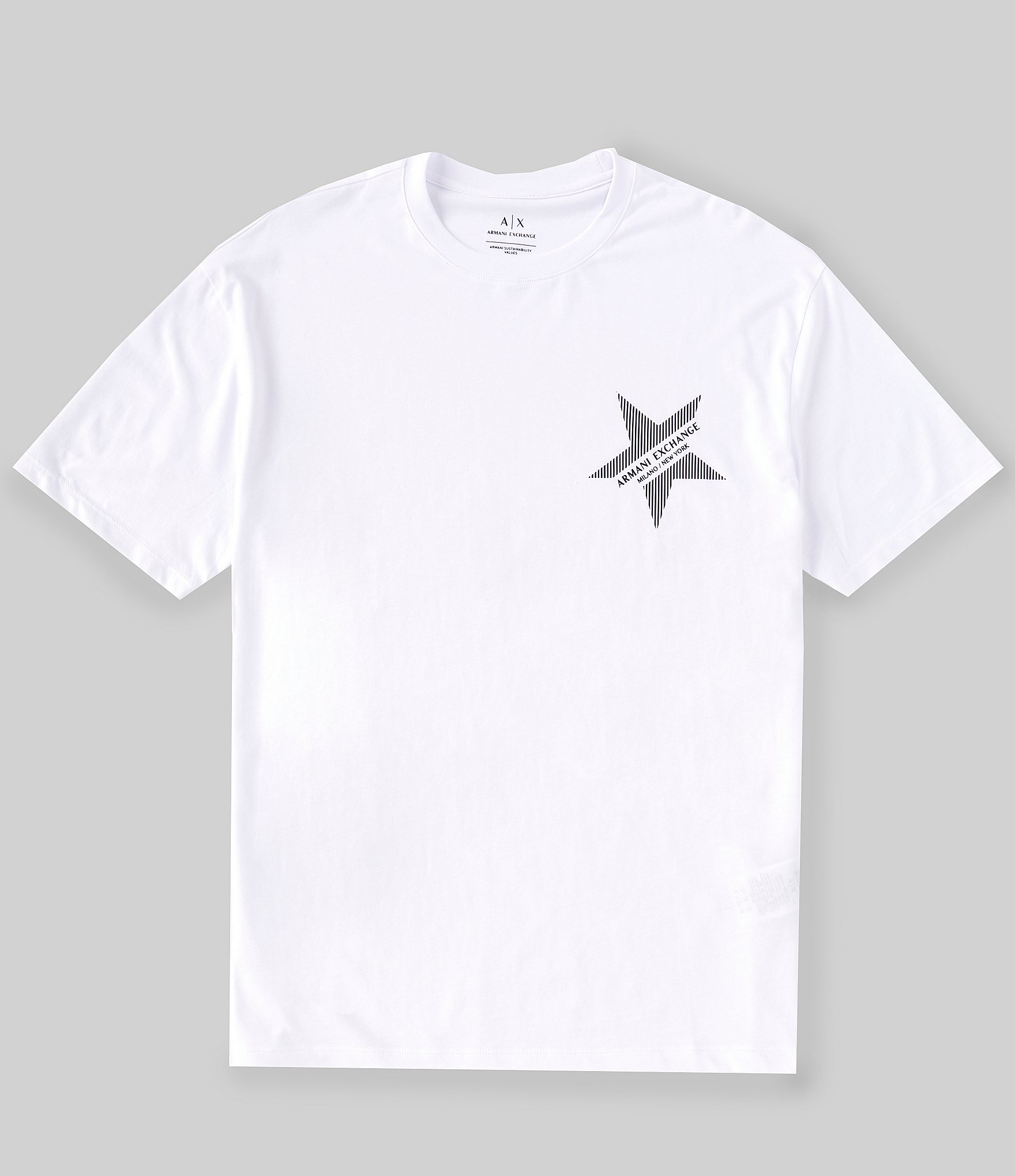 Armani Exchange Small Star Logo Short Sleeve T-Shirt | Dillard's