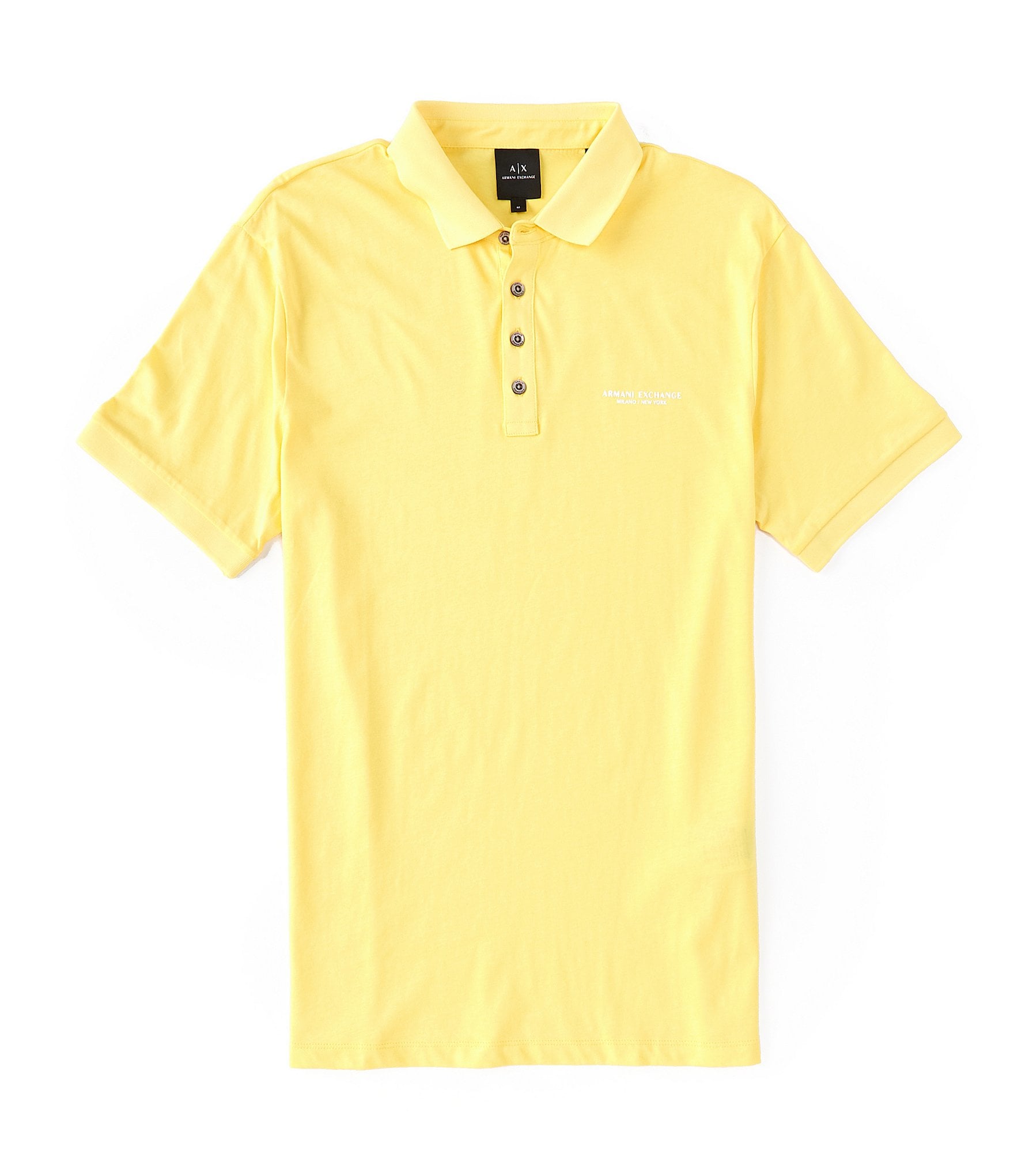 Armani Exchange Solid Short-Sleeve Polo Shirt | Dillard's