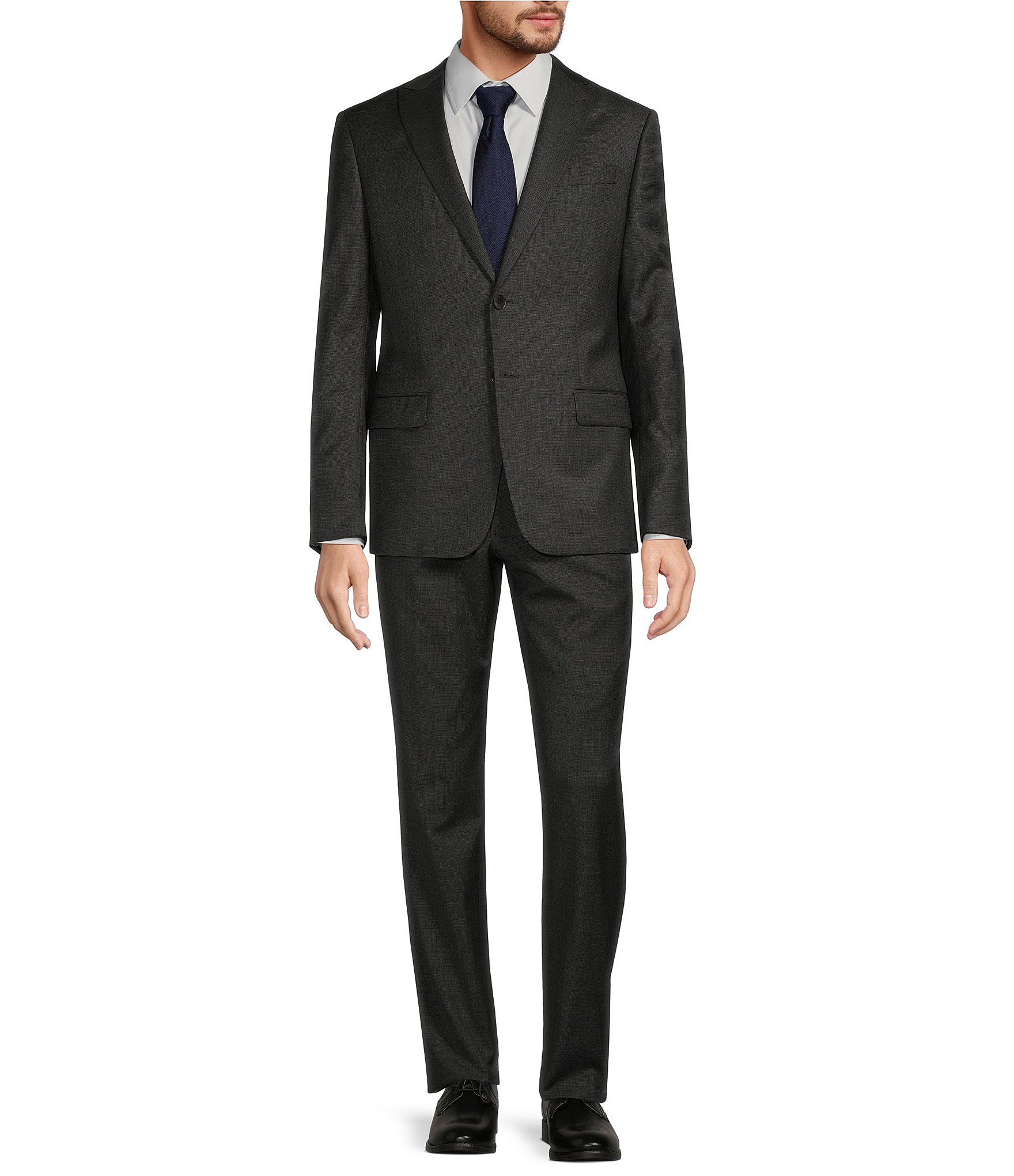 Armani Exchange Modern Fit Flat Front Woven Pattern 2 Piece Suit Dillard s
