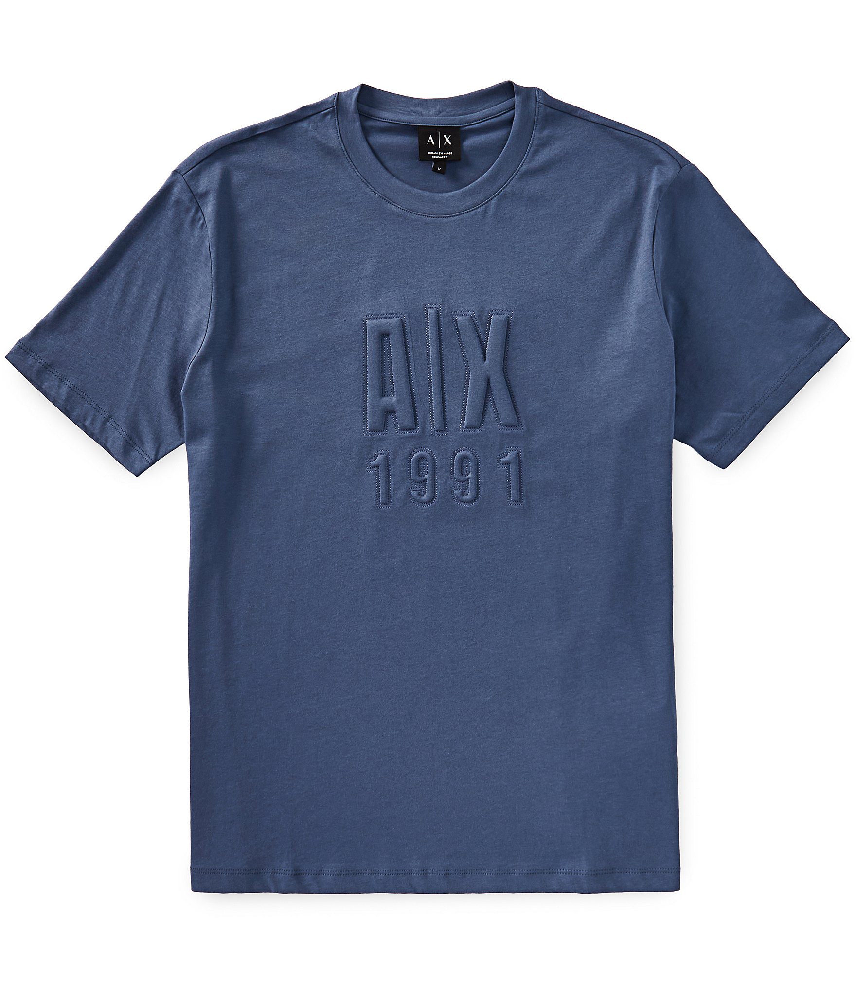 Armani Exchange Tonal AX 1991 Logo Short Sleeve T-Shirt