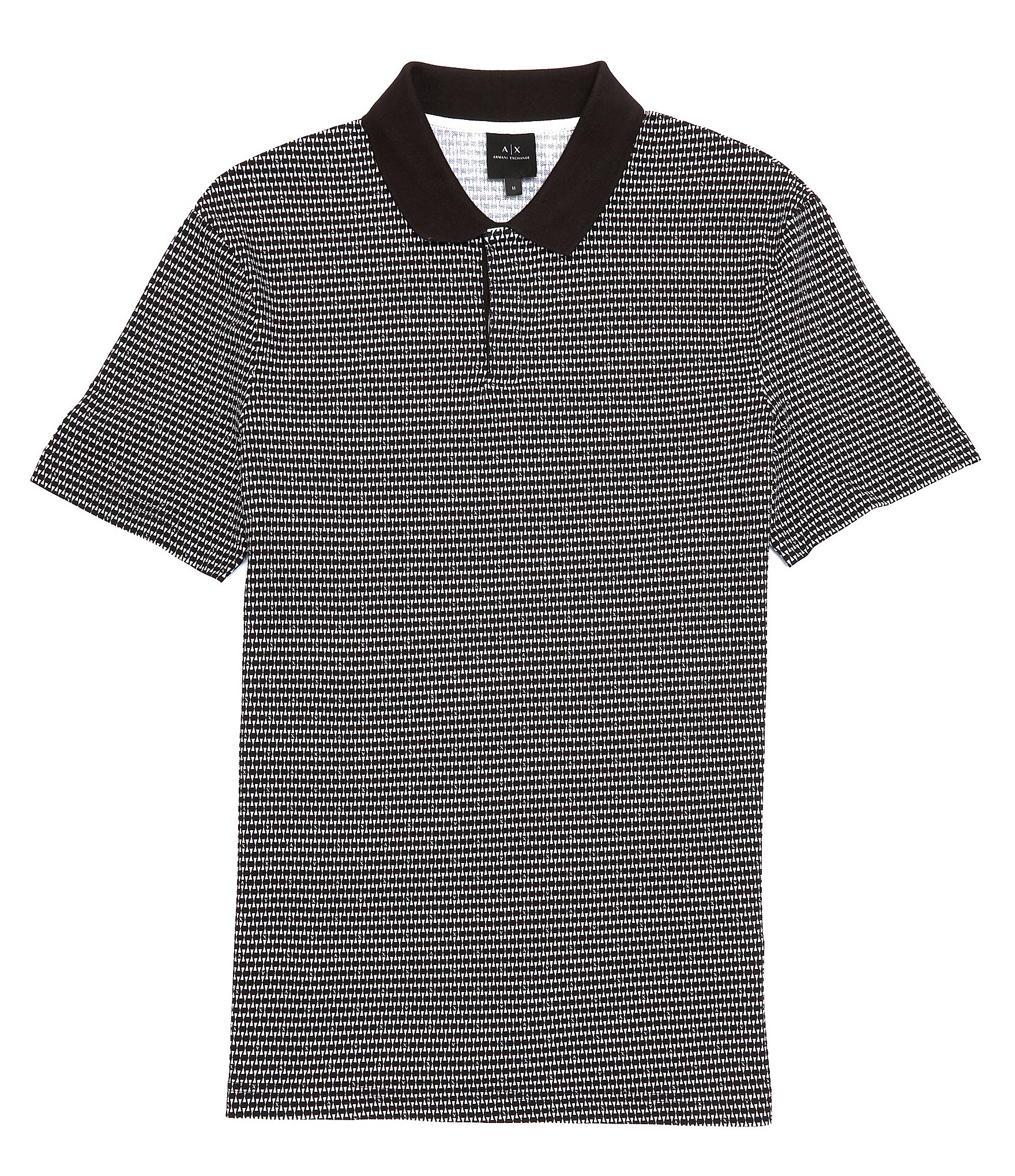 Armani Exchange Triangle Print Short Sleeve Pique Polo Shirt | Dillard's