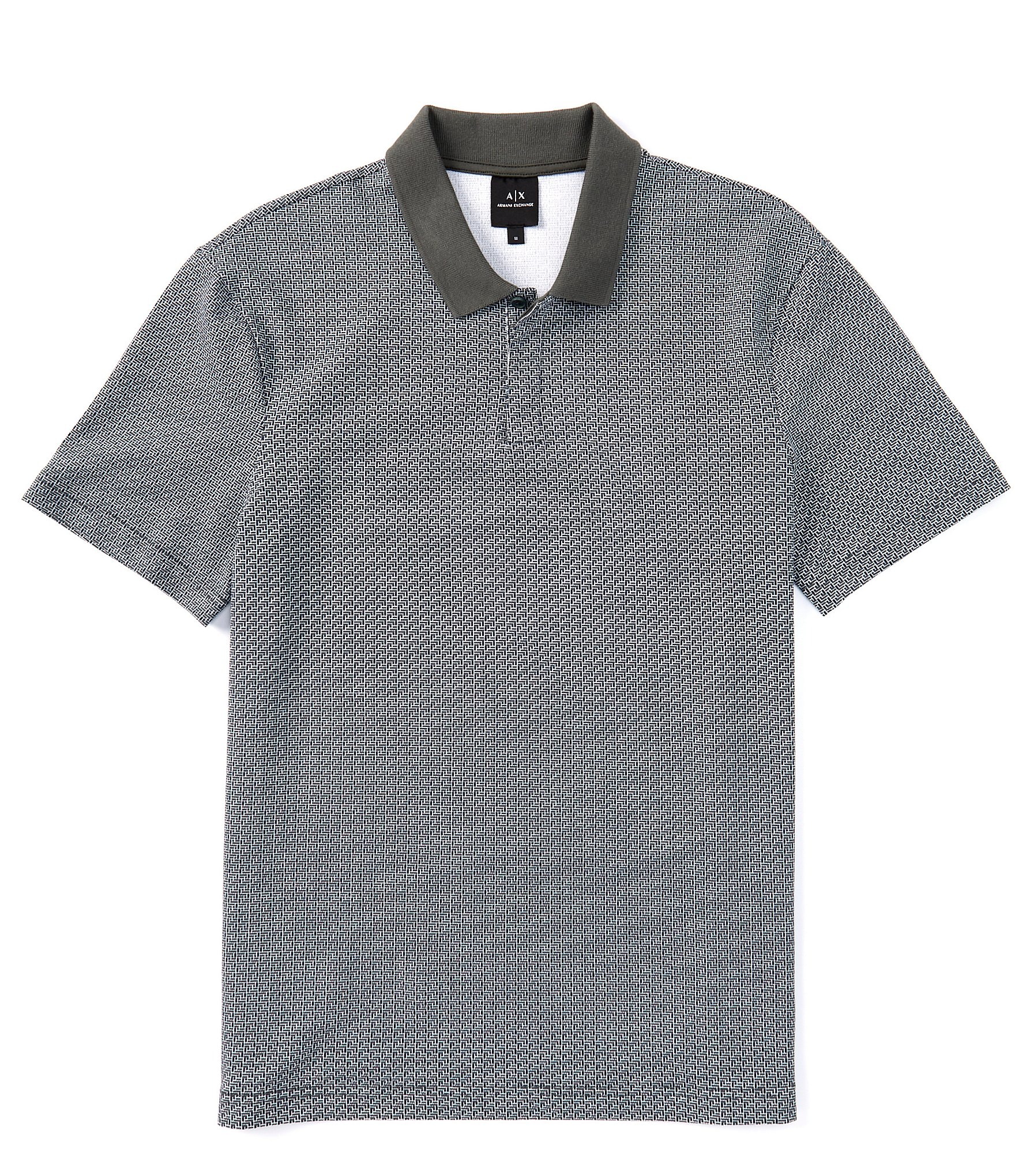 Armani Exchange Urban Printed Pique Short Sleeve Polo Shirt | Dillard's