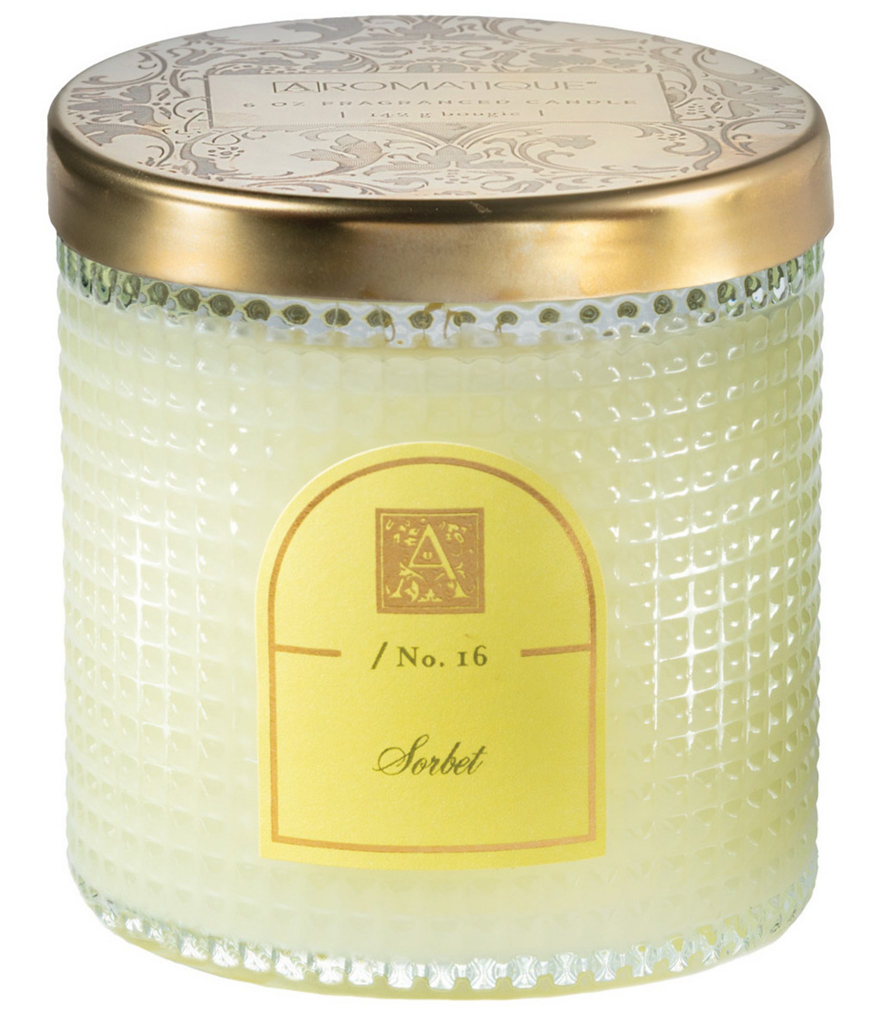 Aromatique Sorbet Textured Glass Candle with Lid