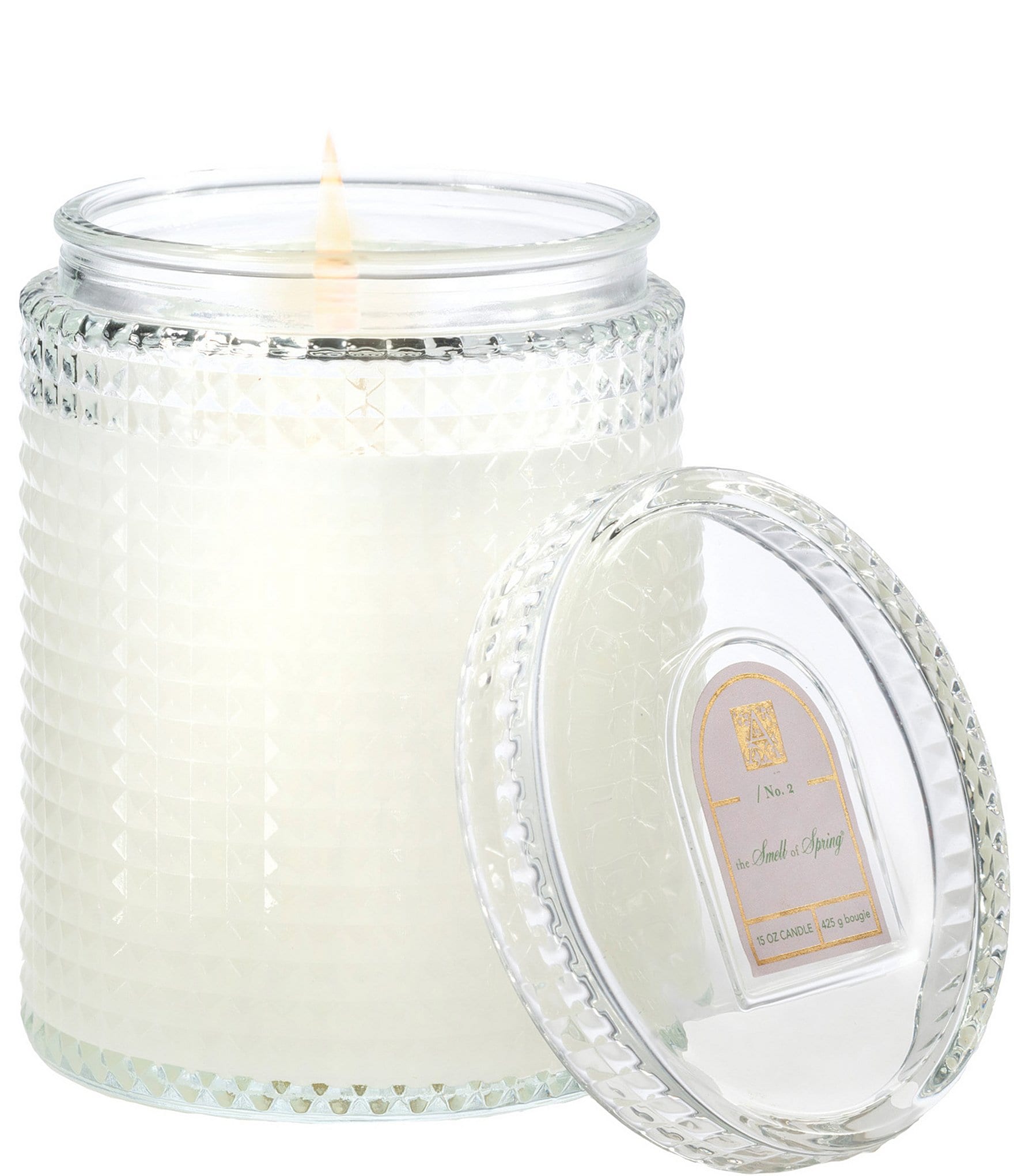 Aromatique The Smell of Spring Textured Glass Candle with Lid | Dillard's