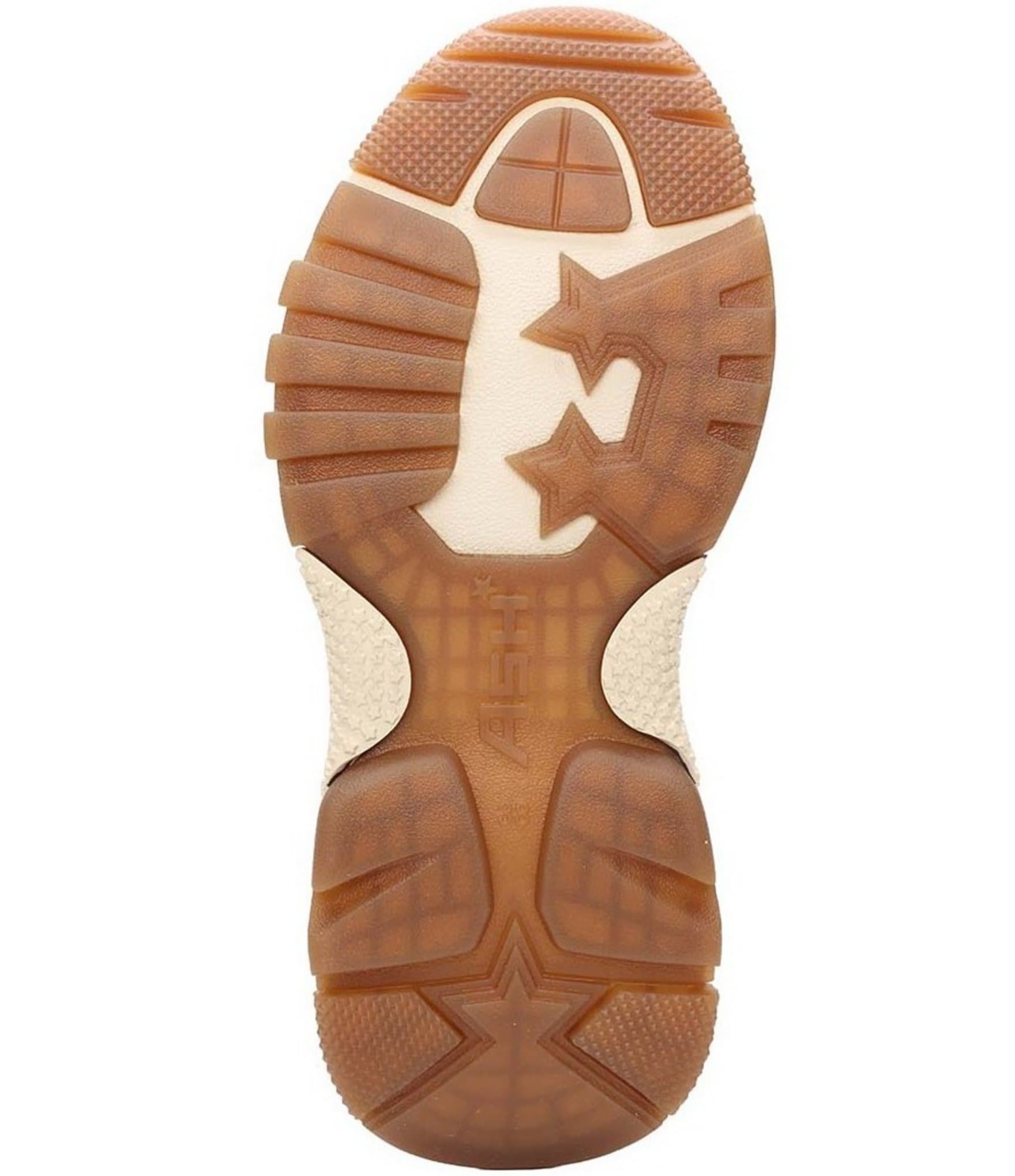 ASH Addict Leather and Suede Lace Up Wedge Sneakers