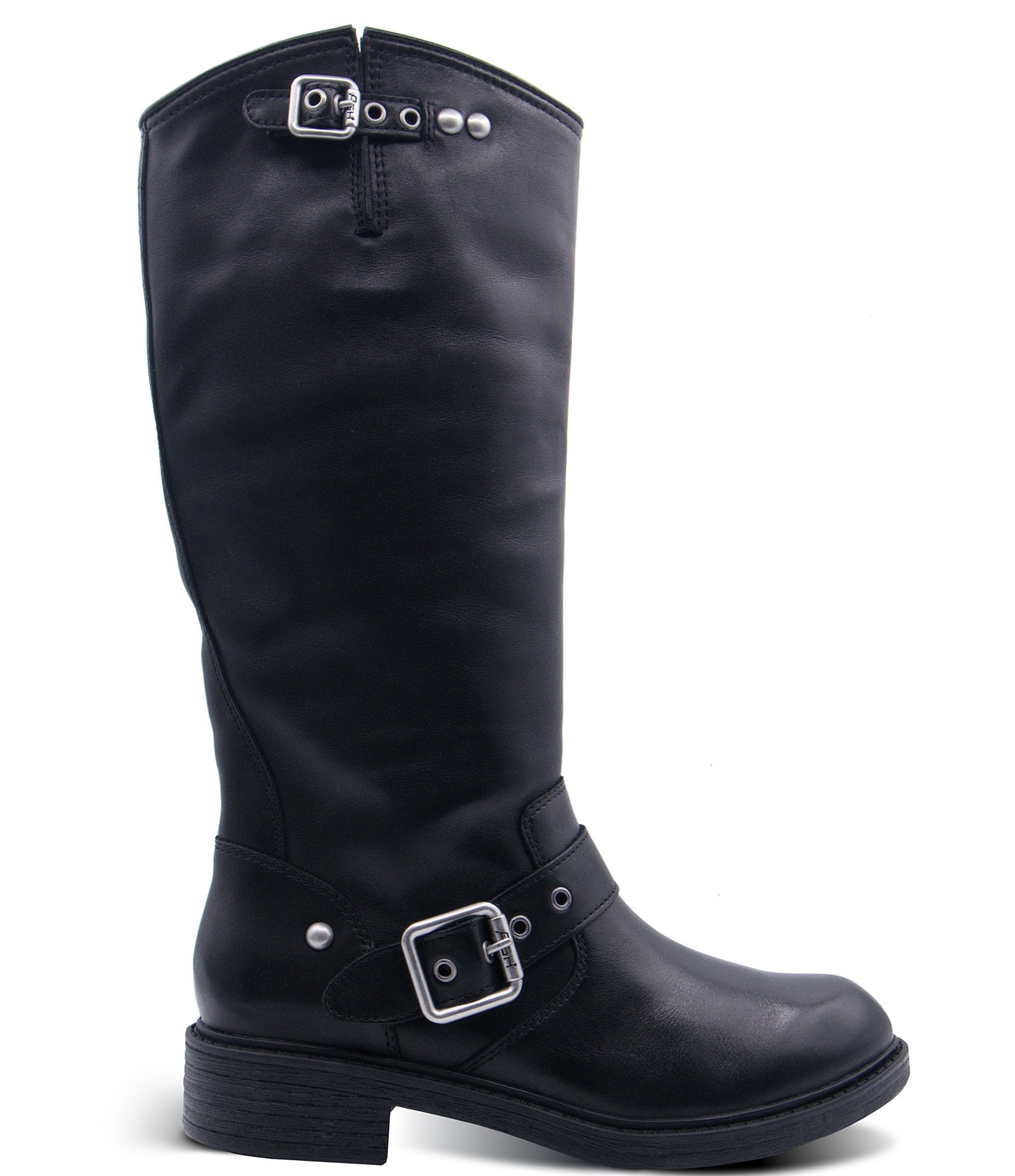 ASH Freesia Leather Tall Moto Boots