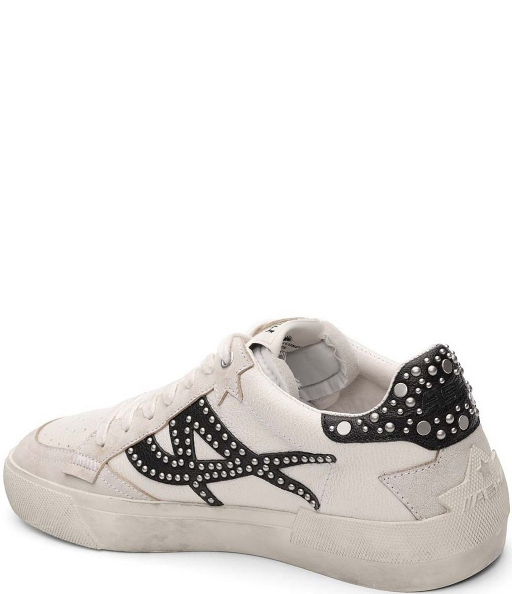 ASH Moonlight Leather Stud Detail Lace Up Sneakers