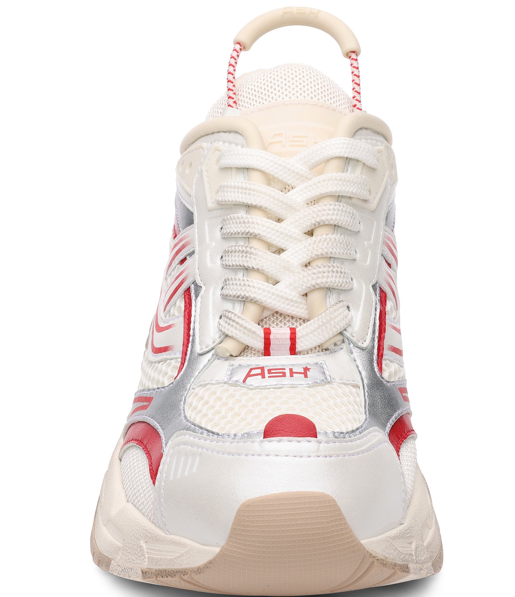 ASH Race Mesh Leather Lace Up Sneakers