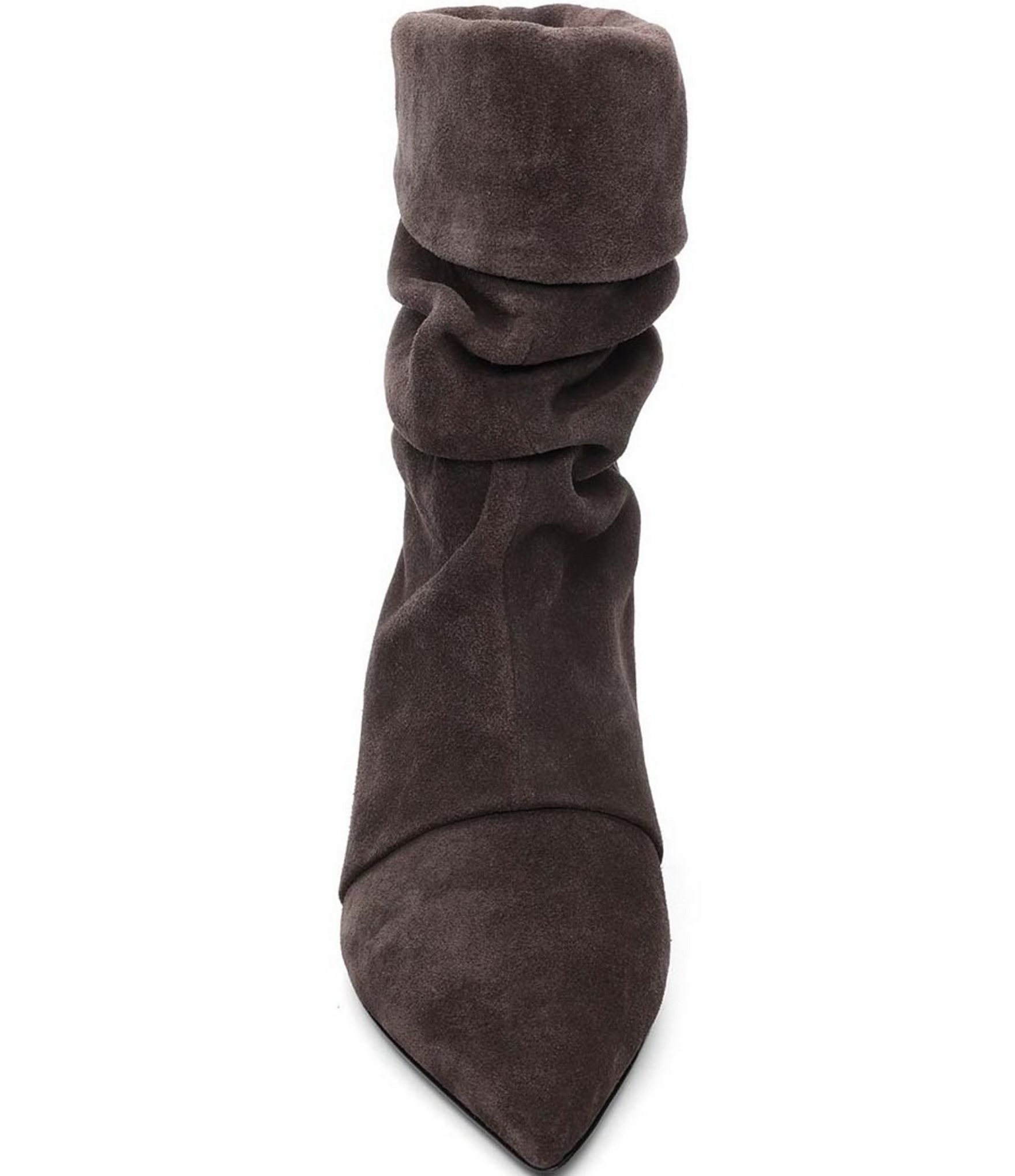 ASH Virgee Suede Slouch Shaft Kitten Heel Mid Calf Boots