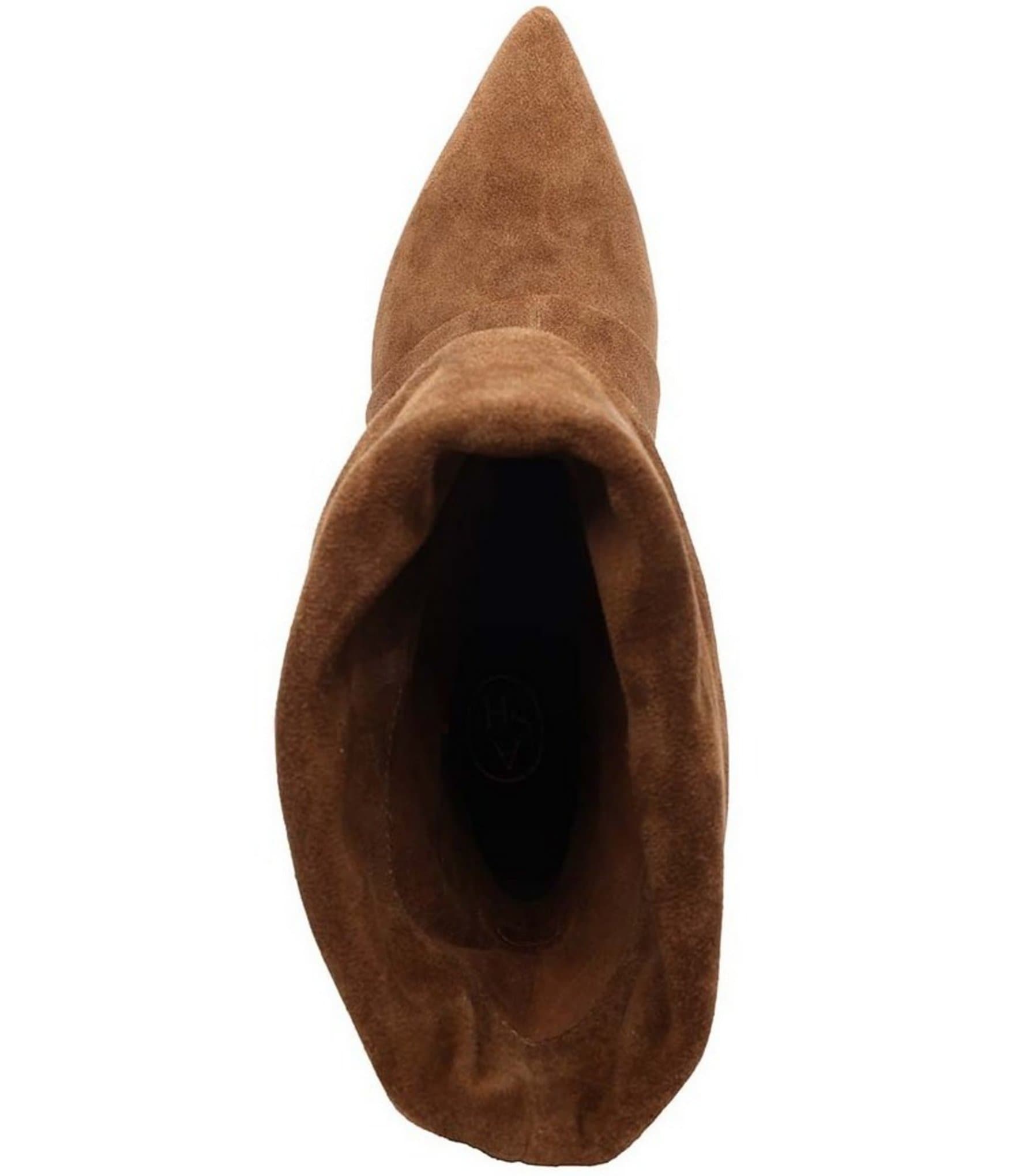 ASH Virgee Suede Slouch Shaft Kitten Heel Mid Calf Boots