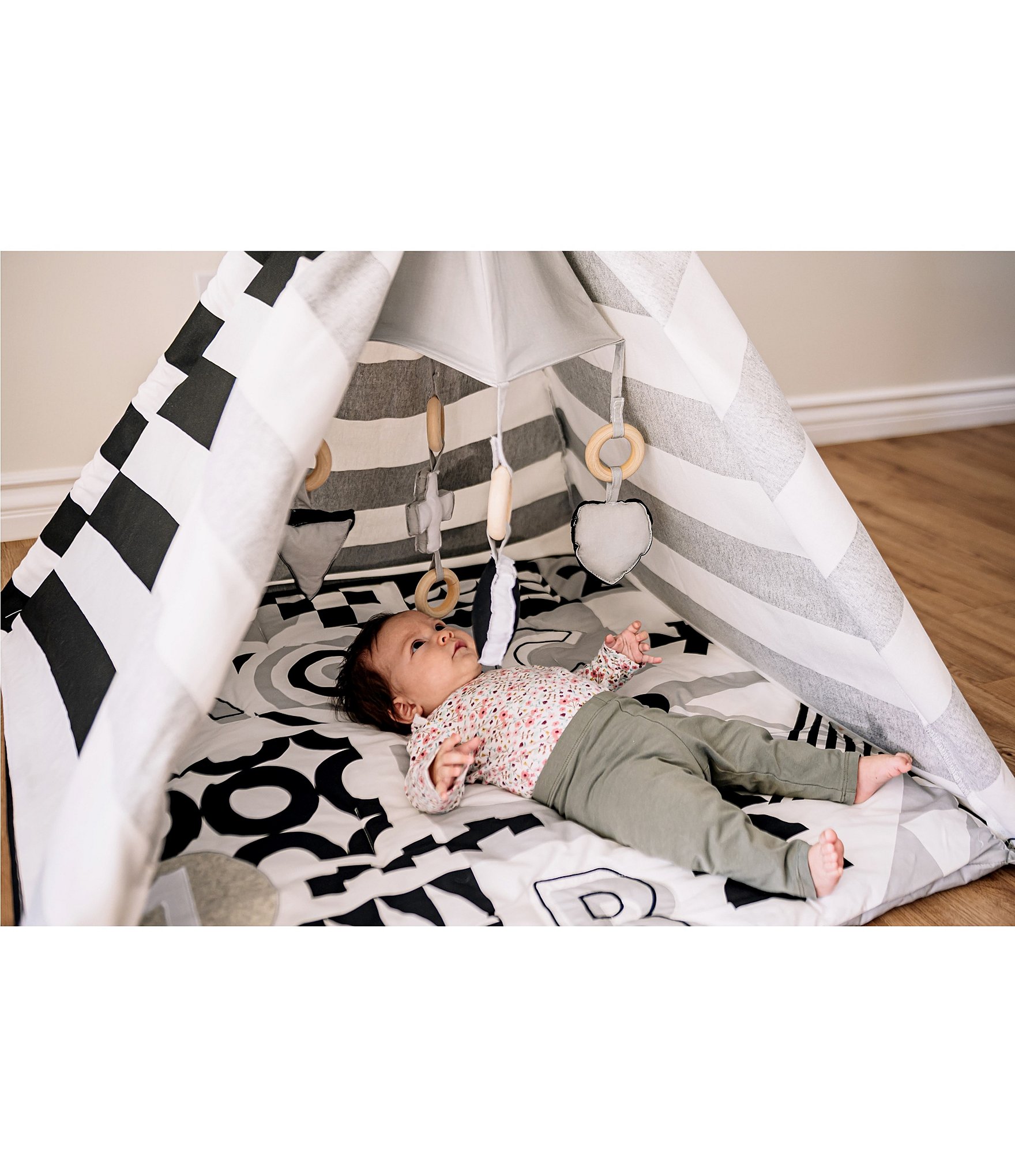 Wonder & Wise by Asweets ABC Striped Activity Teepee Play Tent